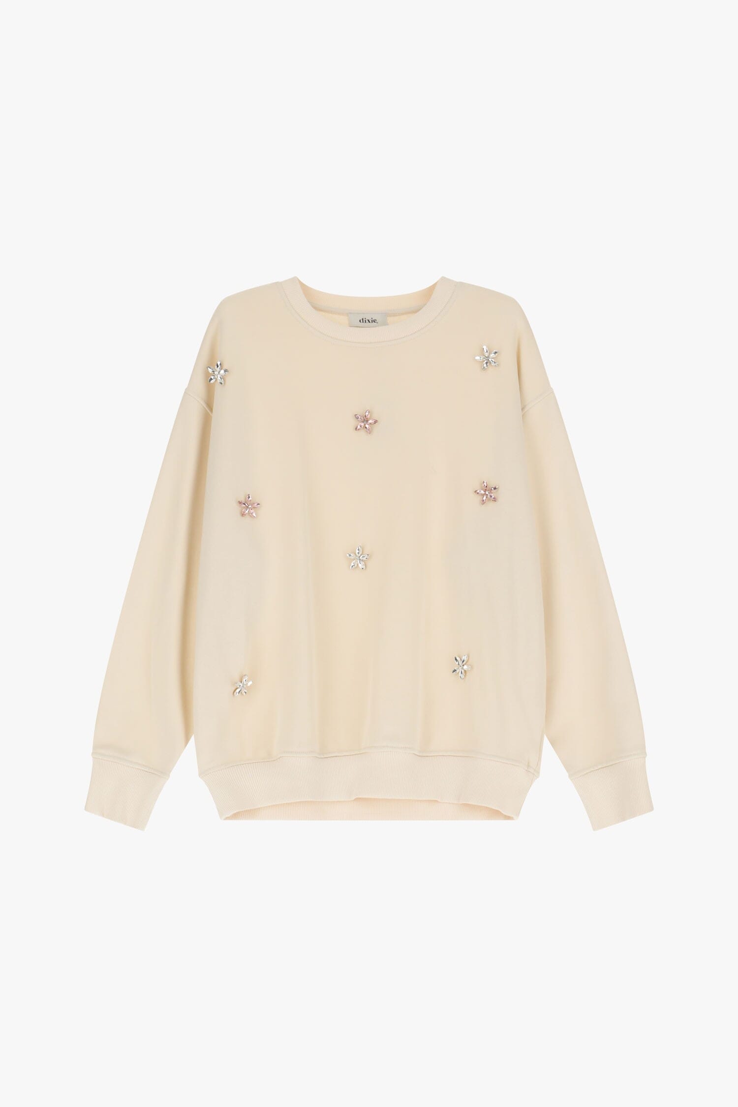 Sweatshirt With Floral Appliqués Dixie