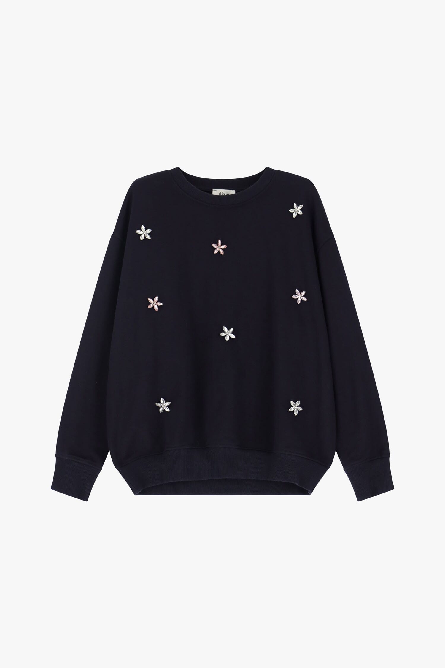 Sweatshirt With Floral Appliqués Dixie