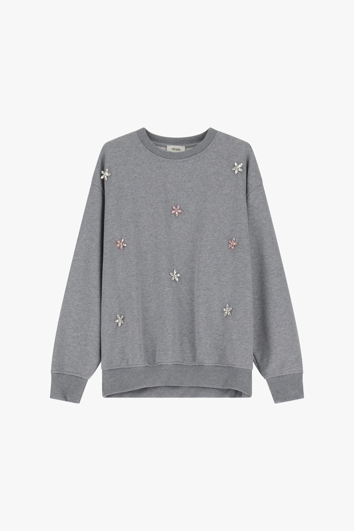 Sweatshirt With Floral Appliqués Dixie