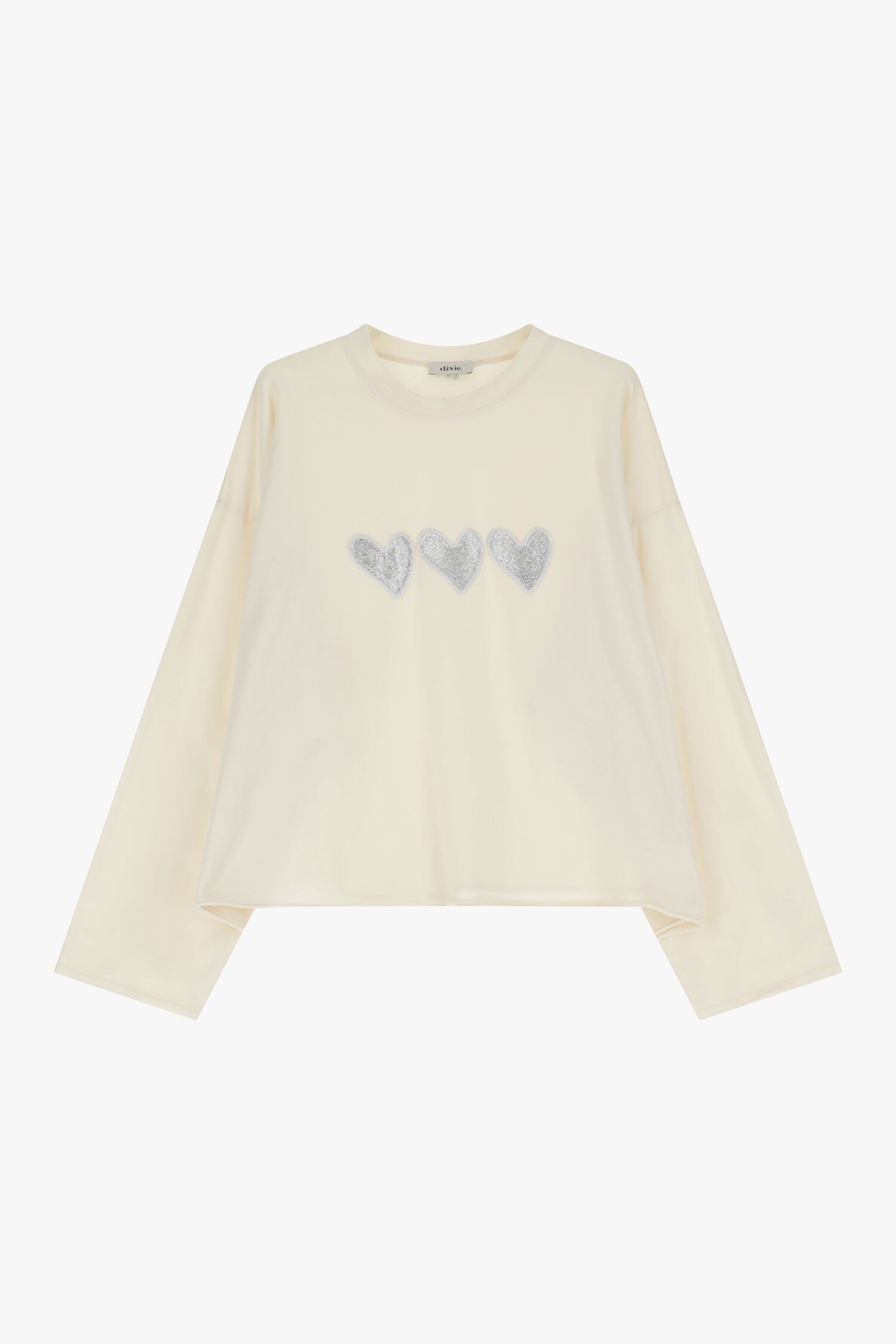 Sweatshirt With Dixie Decorative Hearts