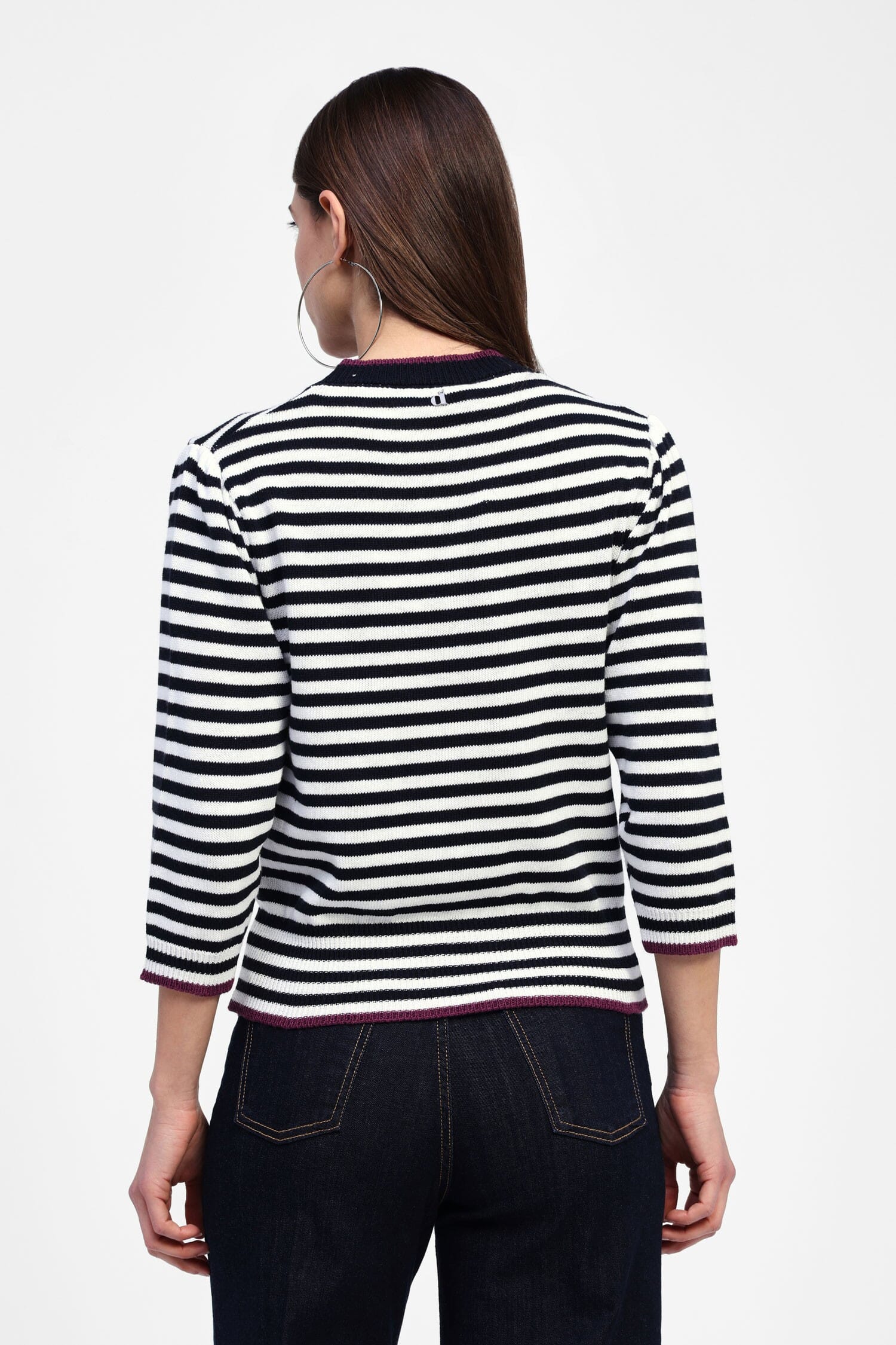 Dixie Striped Sweater With Scarf