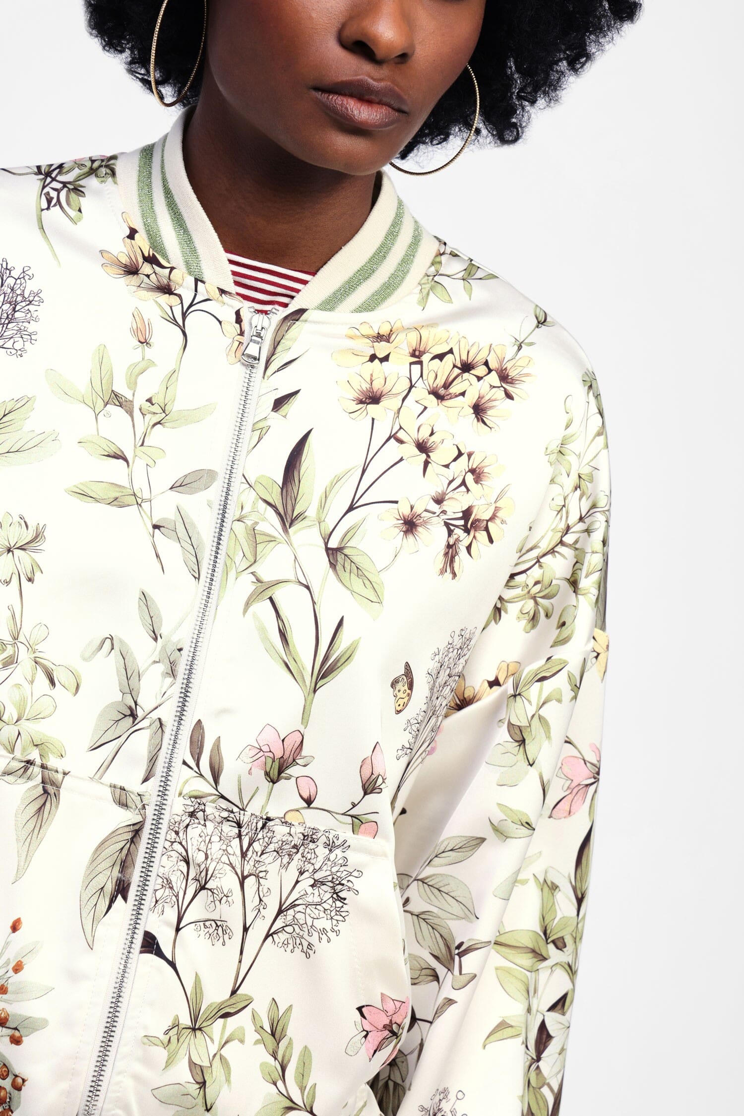 Giubbotto Bomber Con Motivo Floreale Dixie