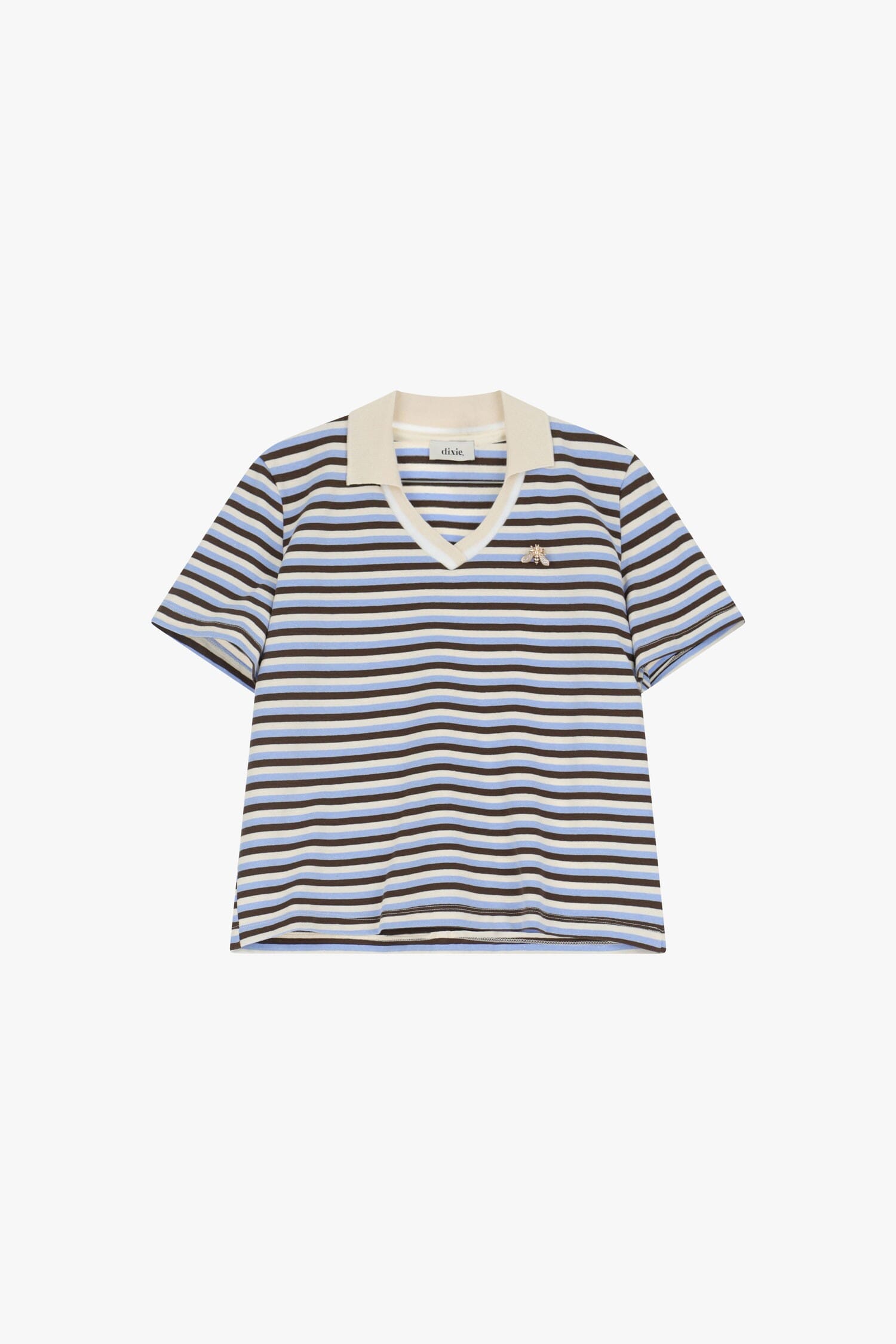 Maglietta Righe Con Colletto V Dixie
