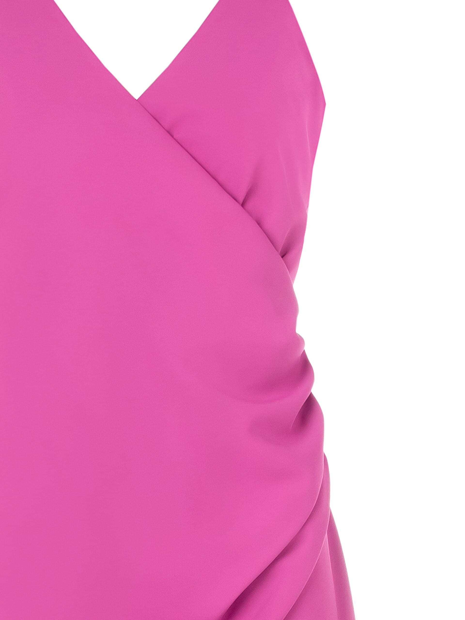 Abito Lungo In Tessuto Fluido Incrociato E Arricciato Su Un Fianco Rinascimento