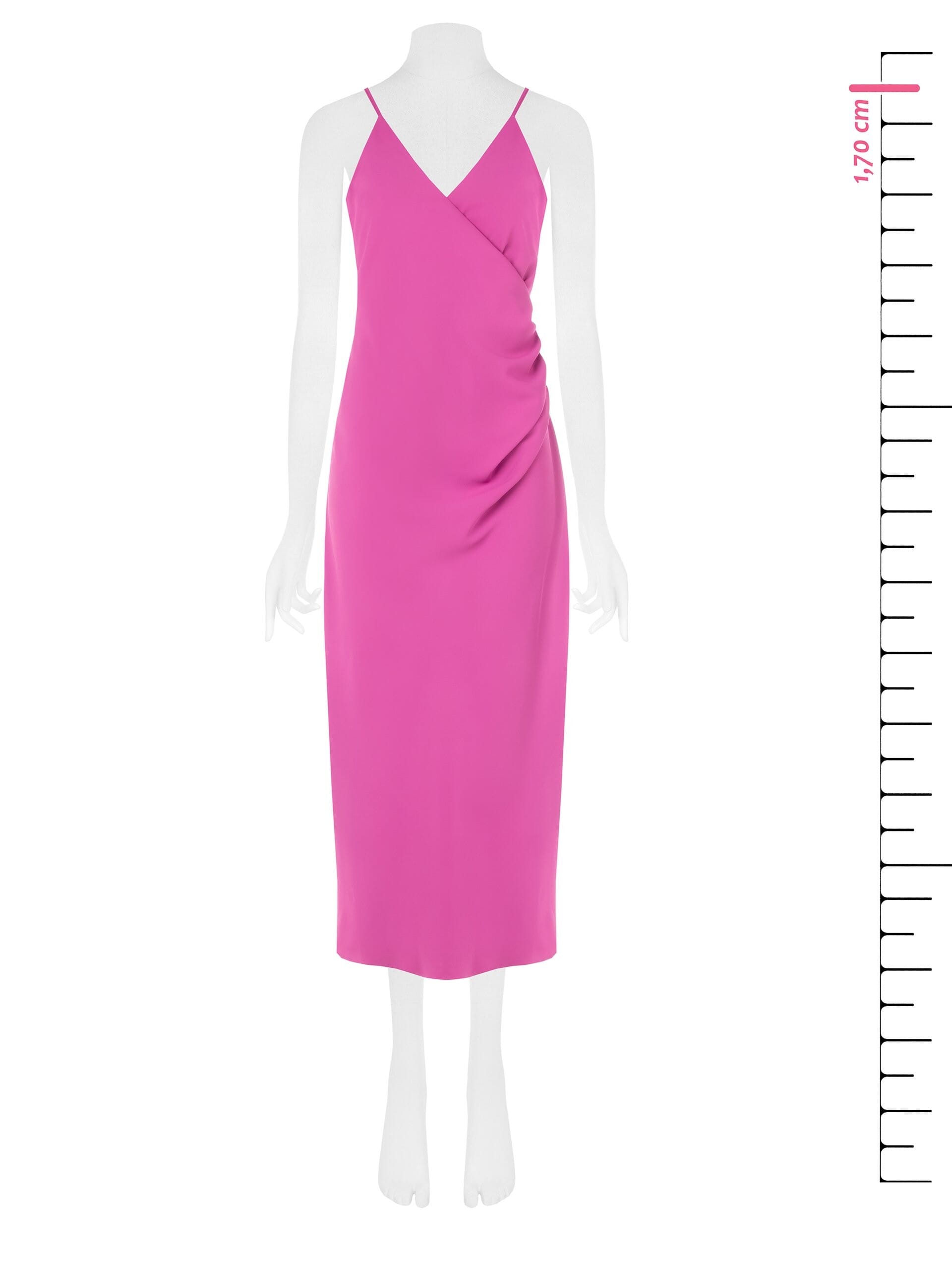 Abito Lungo In Tessuto Fluido Incrociato E Arricciato Su Un Fianco Rinascimento