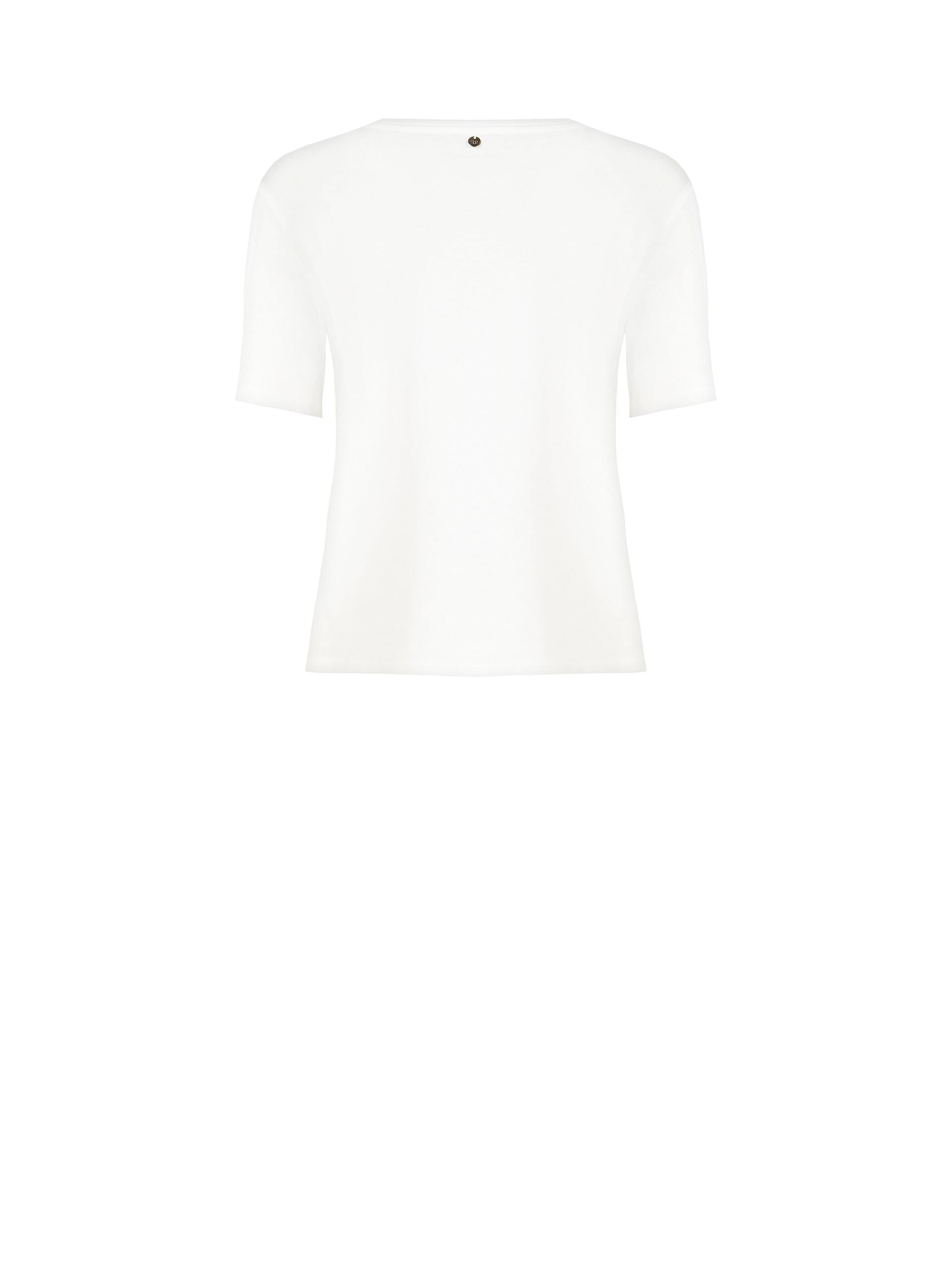 T-Shirt Regular In Cotone Con Applicazioni Crochet Rinascimento