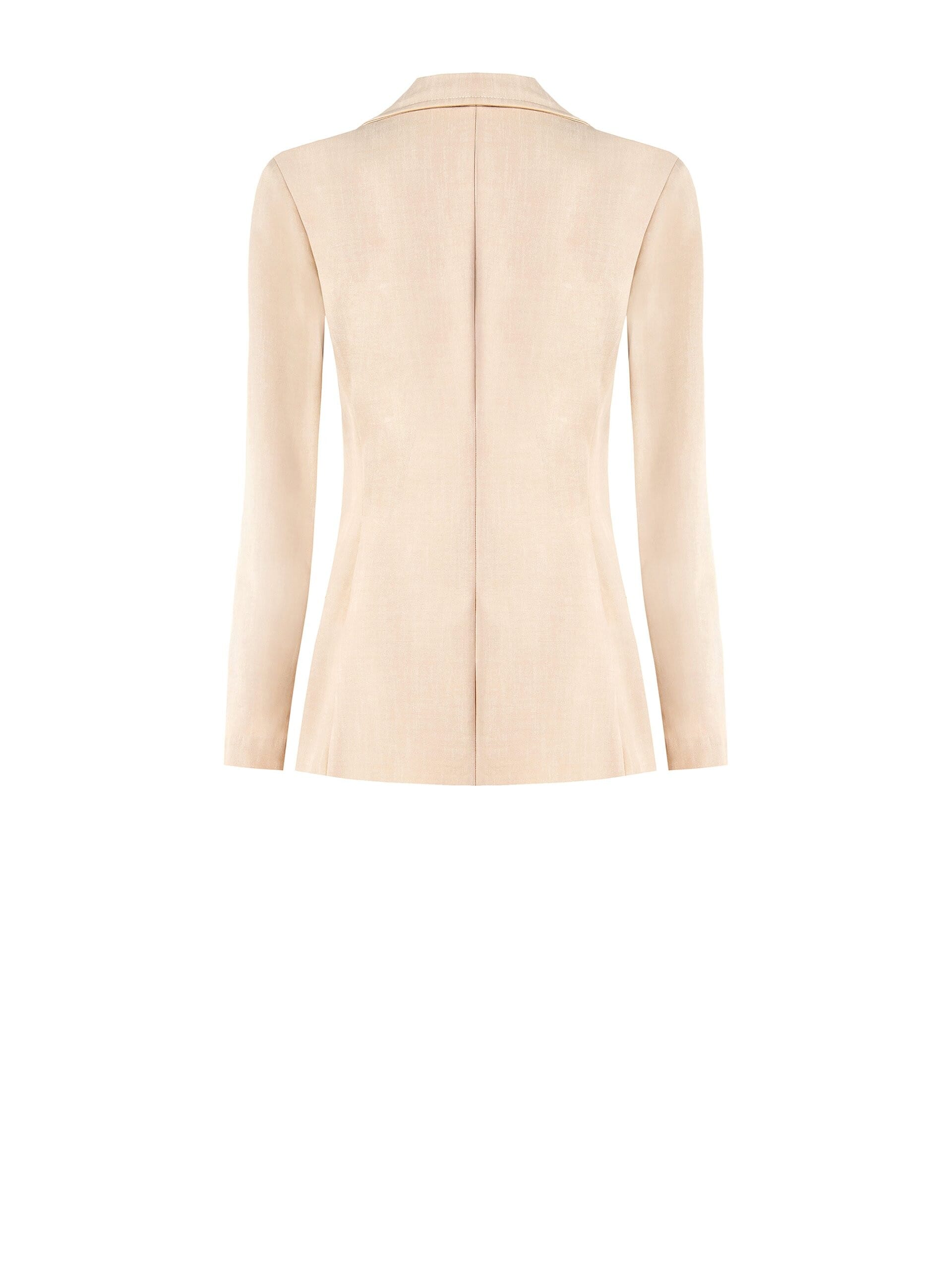 Giacca Blazer Sfiancata In Punto Milano Leggero Effetto Fiammato Rinascimento