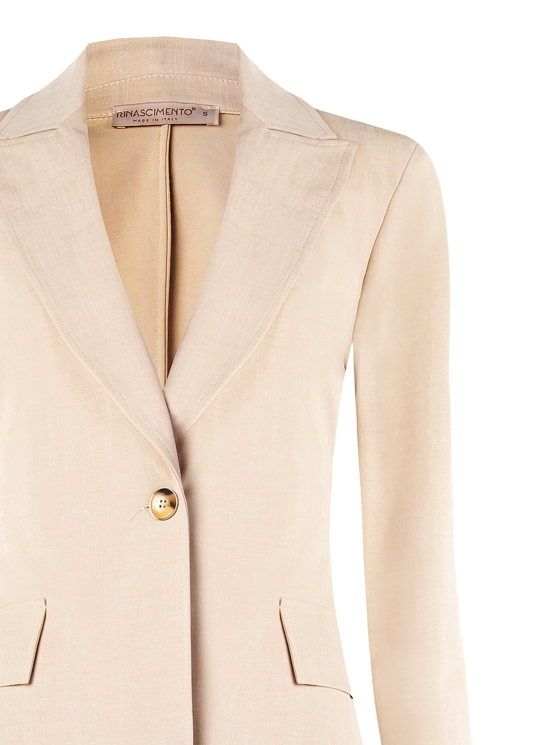 Giacca Blazer Sfiancata In Punto Milano Leggero Effetto Fiammato Rinascimento