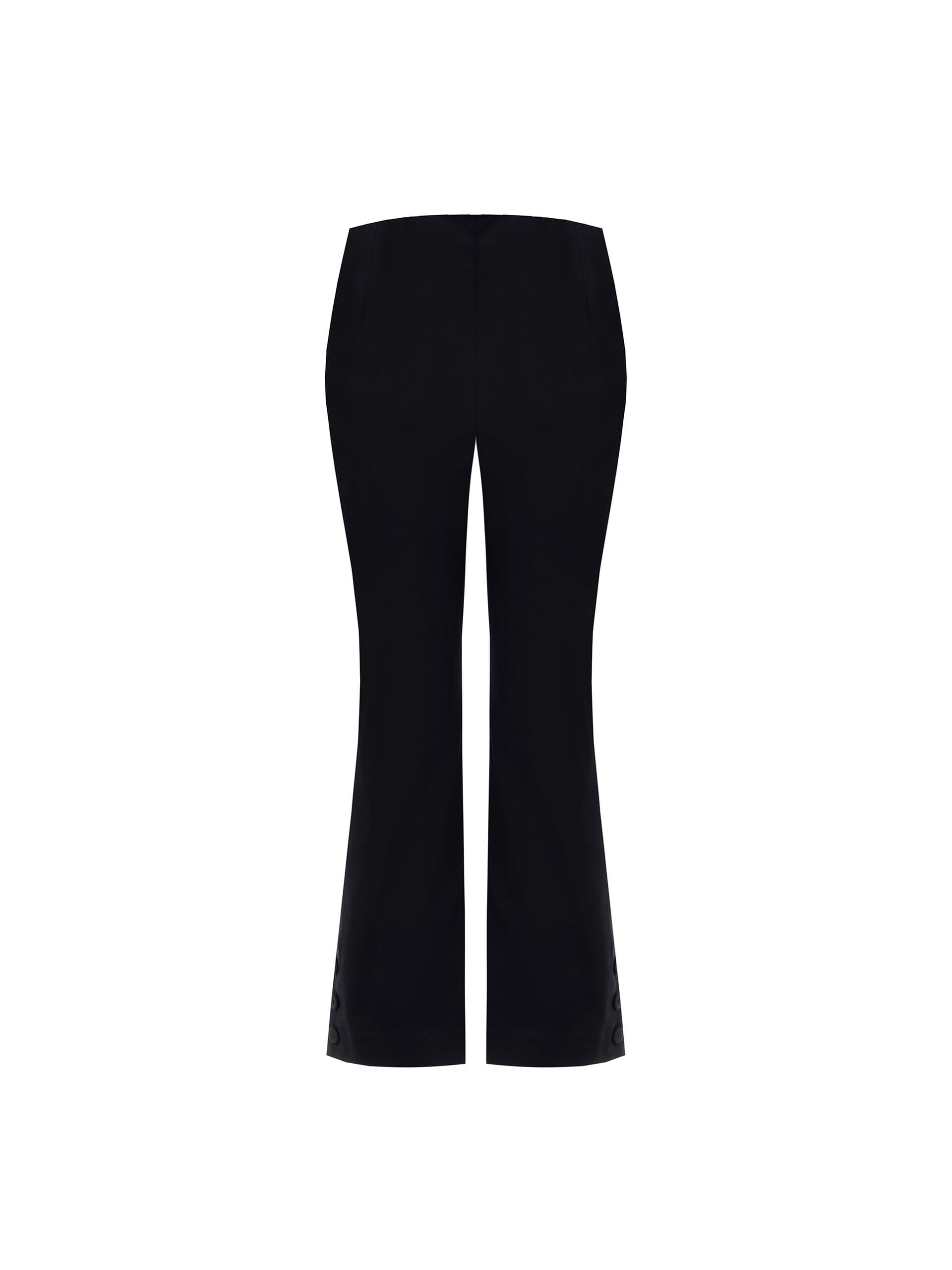 Straight Cotton Mix Trousers With Elasticated Waistband Rinascimento