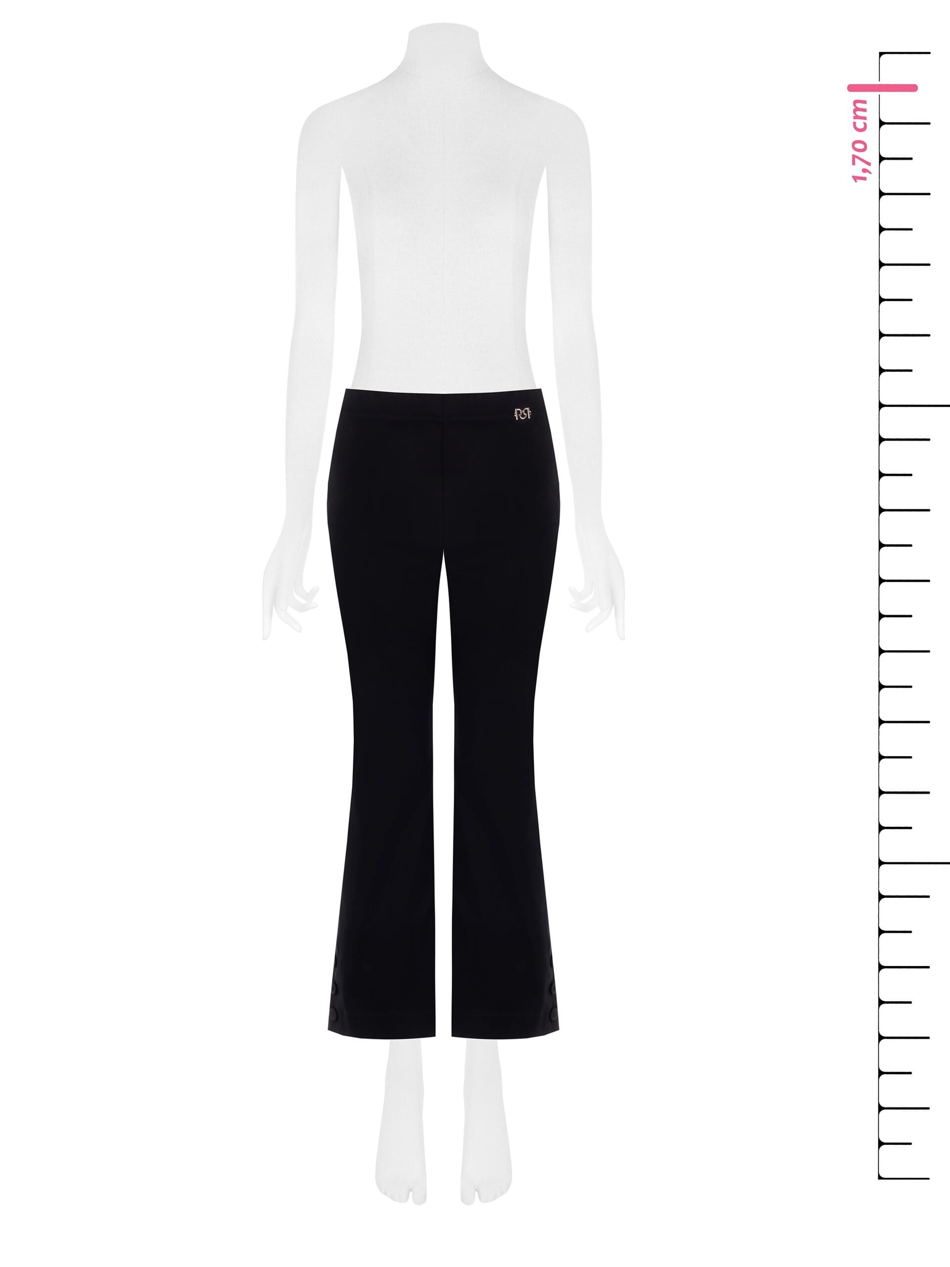 Straight Cotton Mix Trousers With Elasticated Waistband Rinascimento