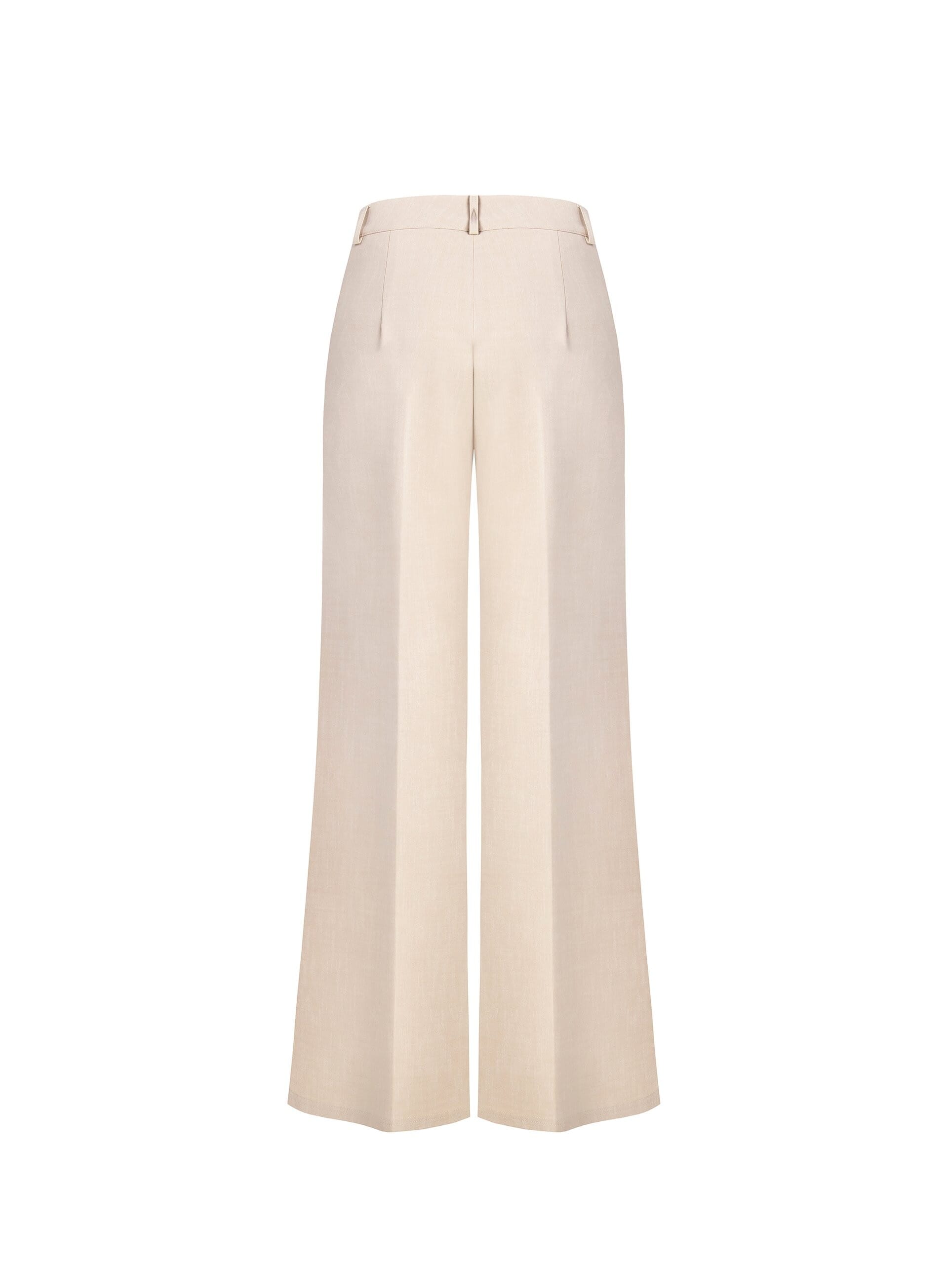 Pantaloni Palazzo In Punto Milano Leggero Effetto Fiammato Rinascimento