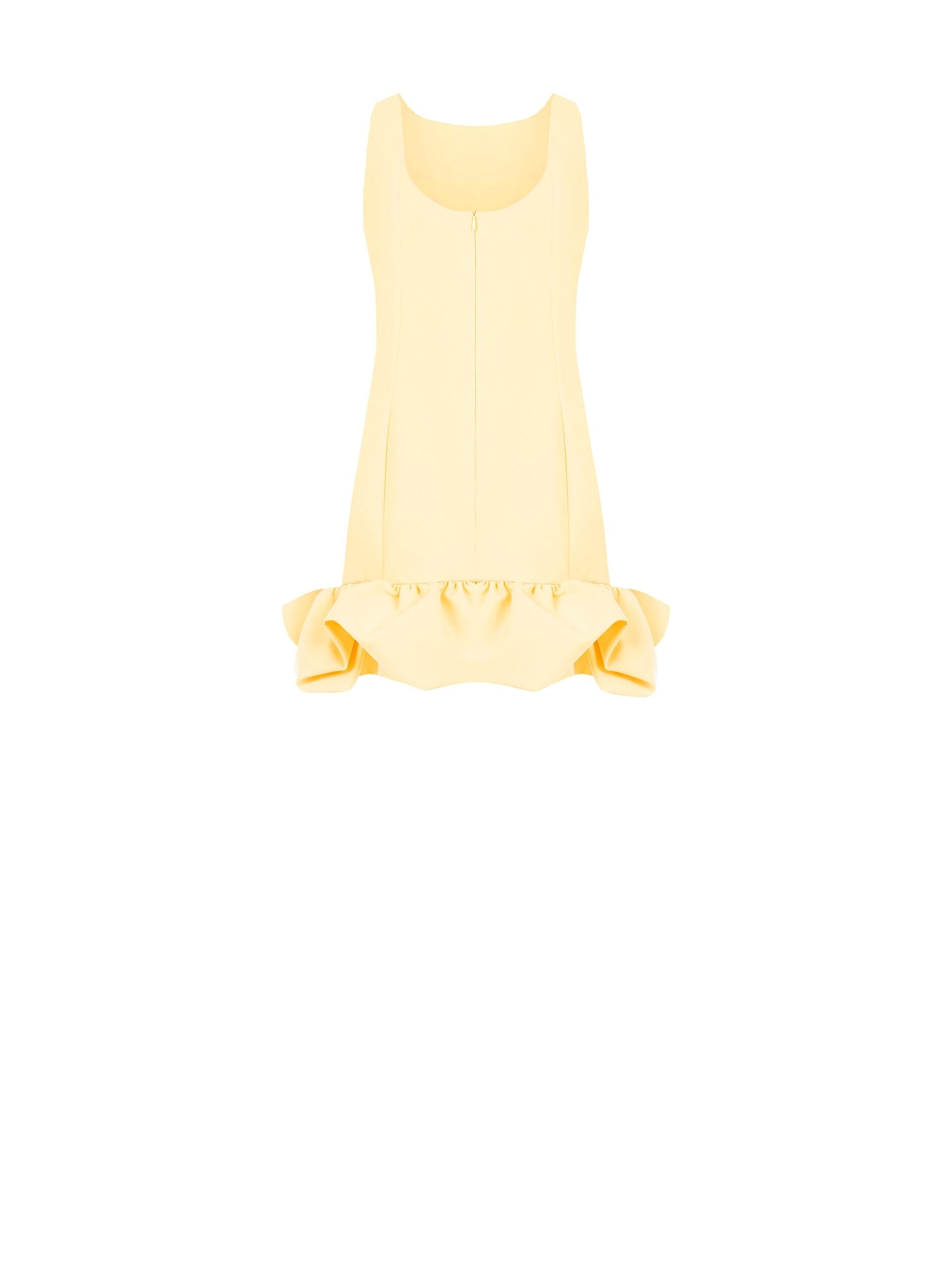 Abito Corto A Trapezio In Tessuto Tecnico Con Maxi Ruches Rinascimento