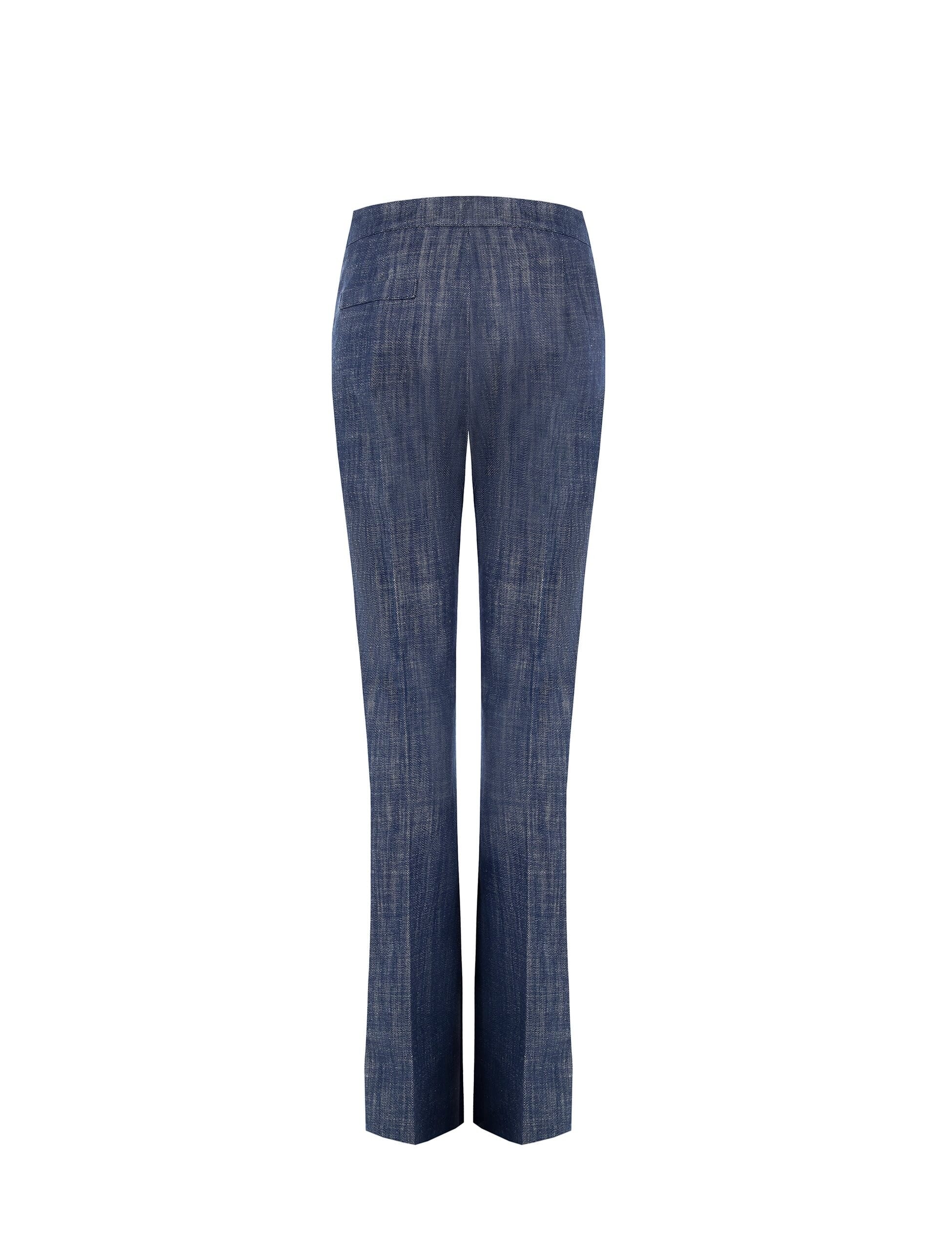 Denim Slit Flared Trousers Rinascimento
