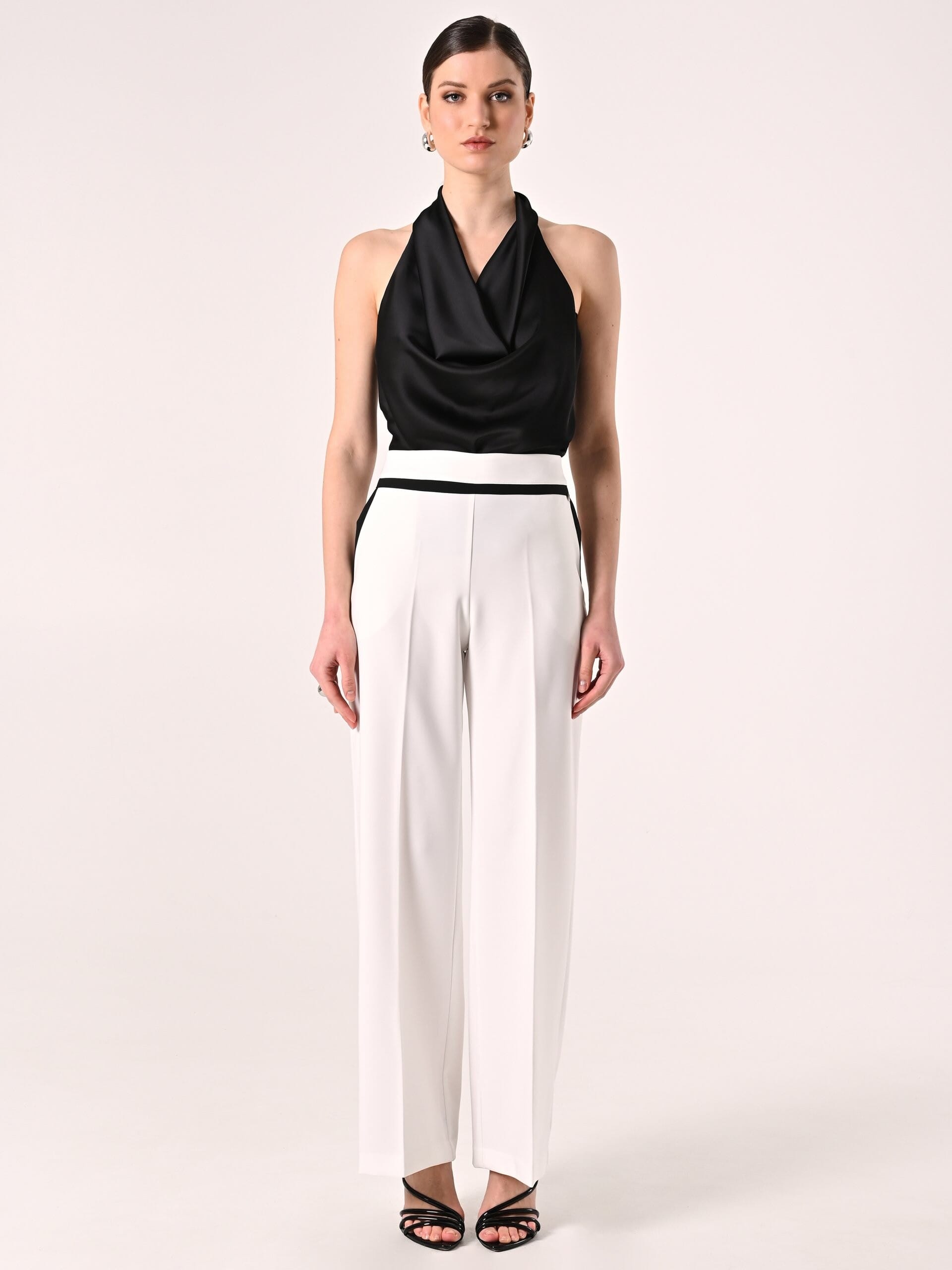 Pantaloni Palazzo In Tessuto Tecnico Con Tasche Rinascimento