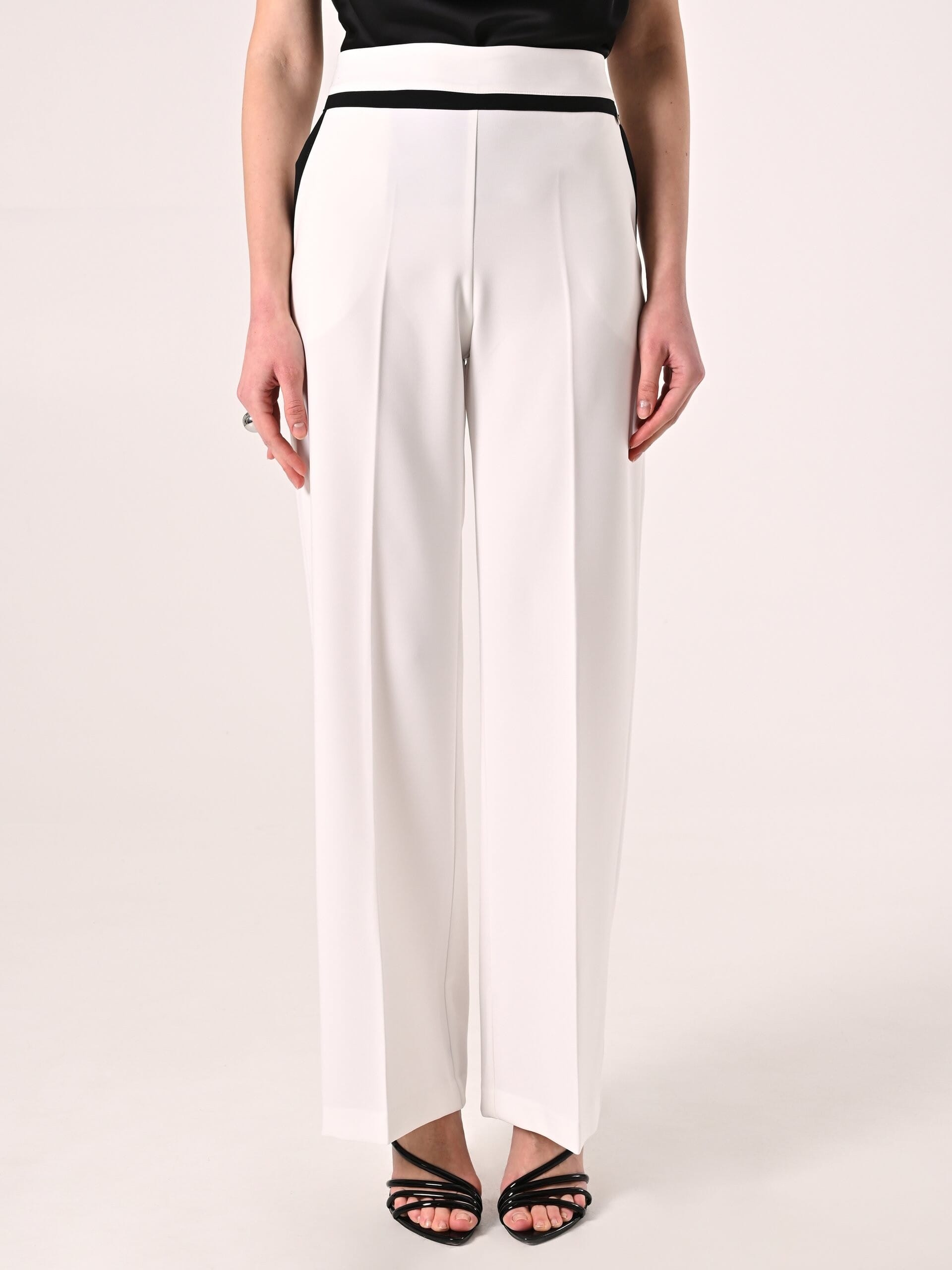 Pantaloni Palazzo In Tessuto Tecnico Con Tasche Rinascimento