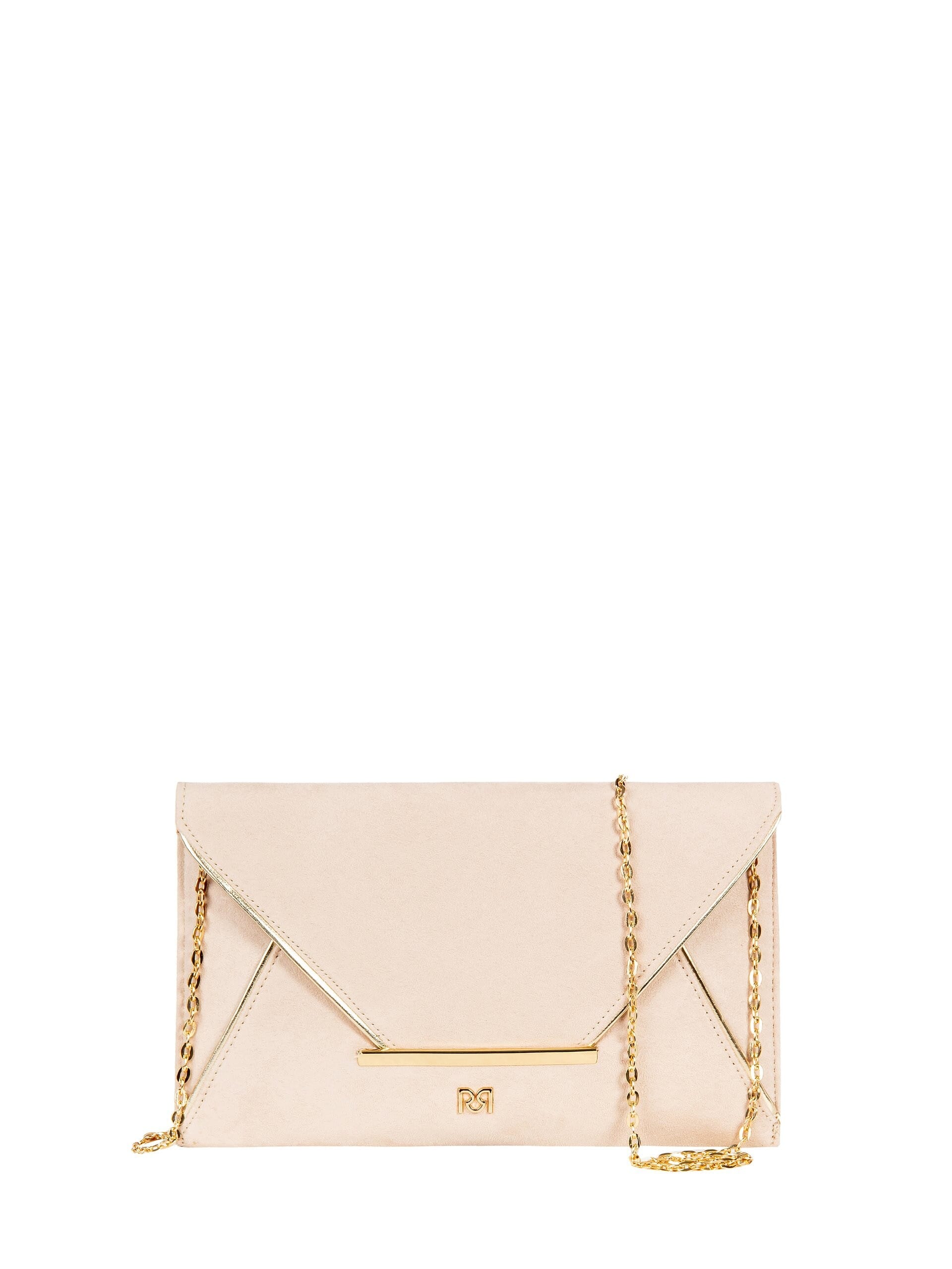 Pochette A Busta In Simil Camoscio Con Tracolla A Catena Rimovibile Rinascimento