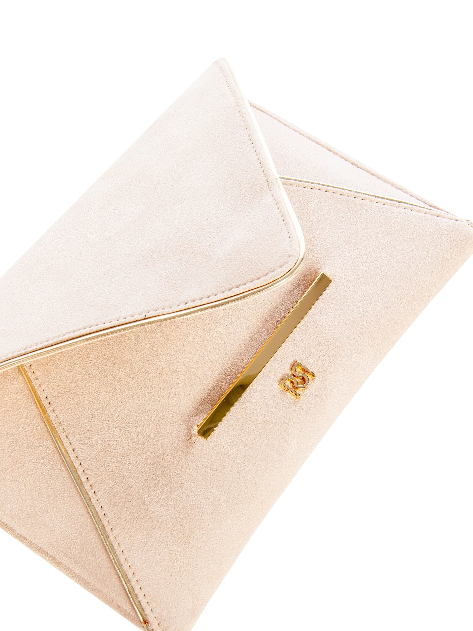 Pochette A Busta In Simil Camoscio Con Tracolla A Catena Rimovibile Rinascimento