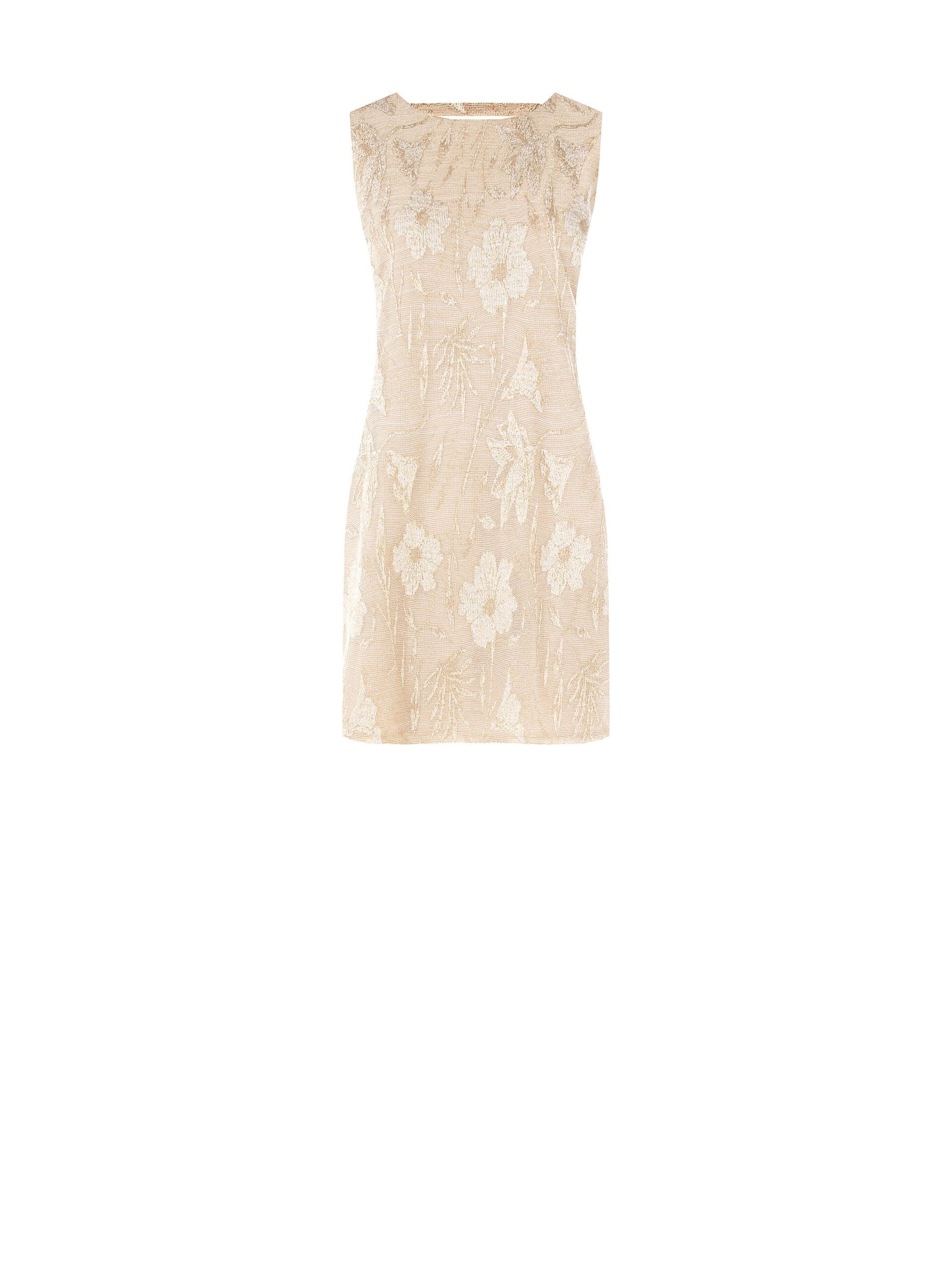 Abito Corto A Tubino In Misto Cotone Jacquard Con Lurex Rinascimento