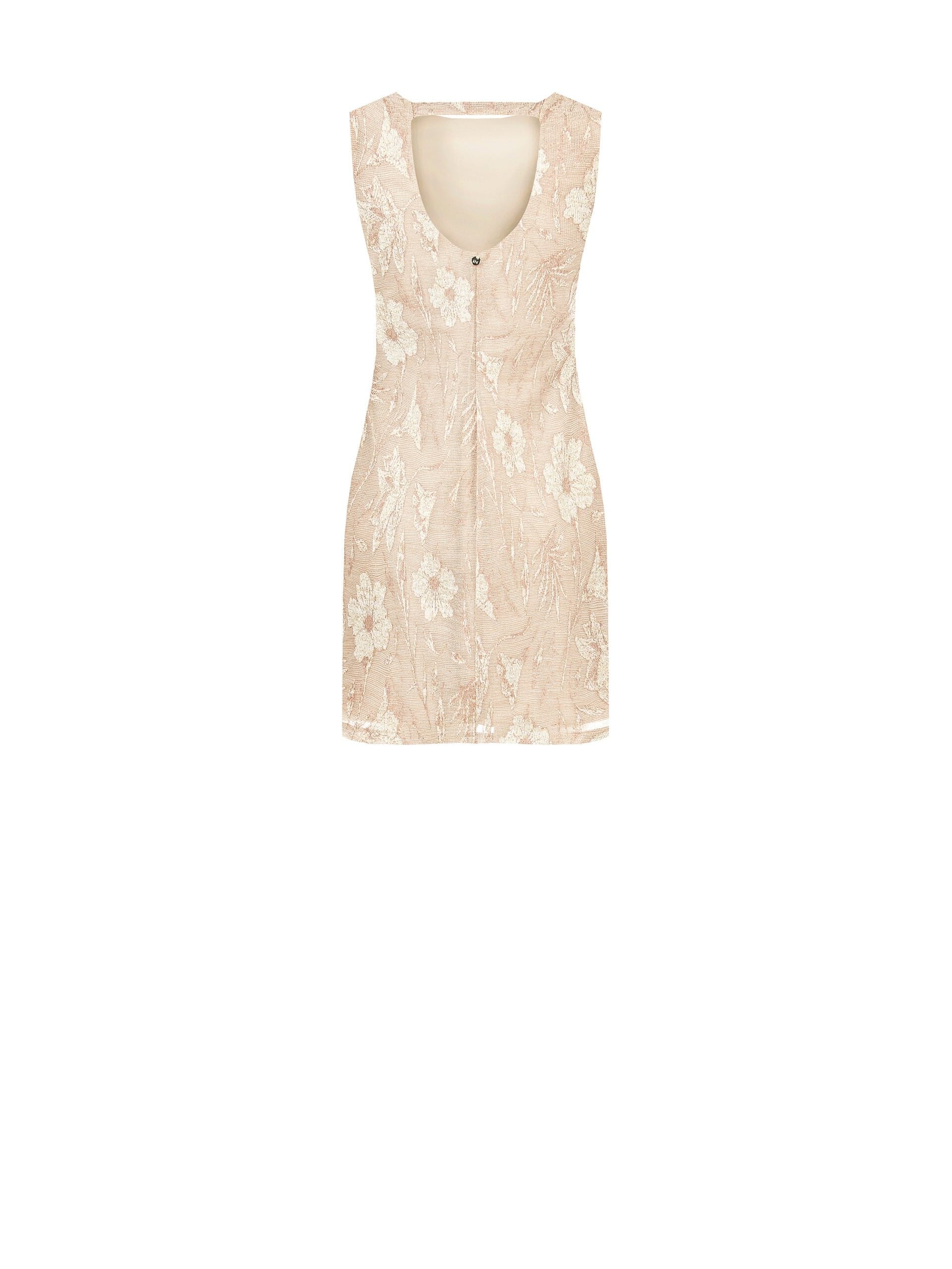 Abito Corto A Tubino In Misto Cotone Jacquard Con Lurex Rinascimento