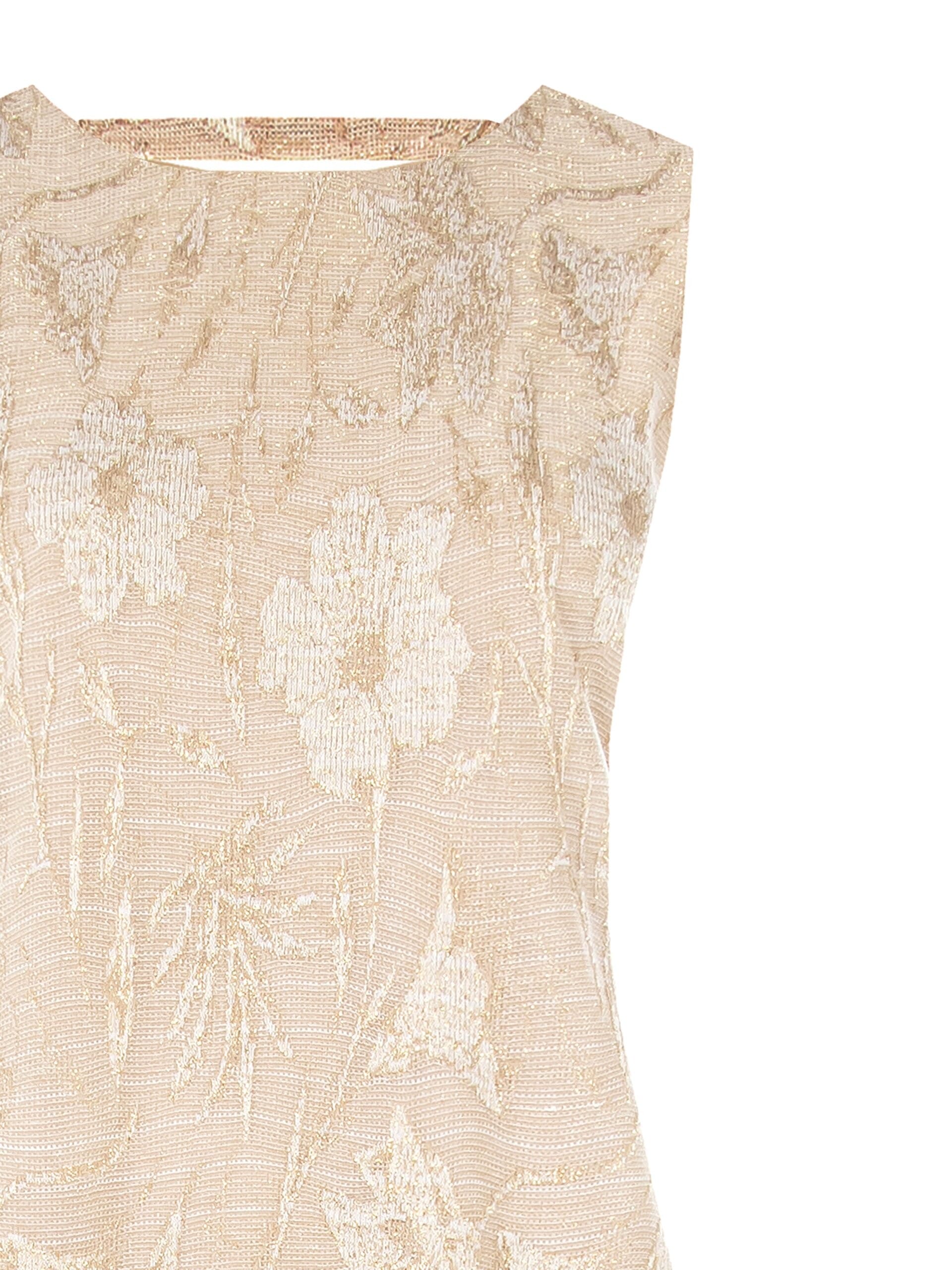 Abito Corto A Tubino In Misto Cotone Jacquard Con Lurex Rinascimento