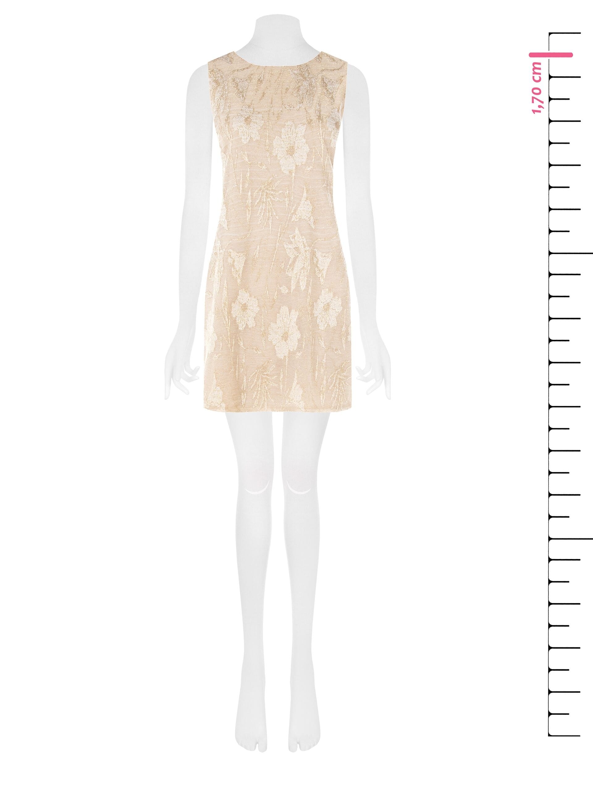 Abito Corto A Tubino In Misto Cotone Jacquard Con Lurex Rinascimento