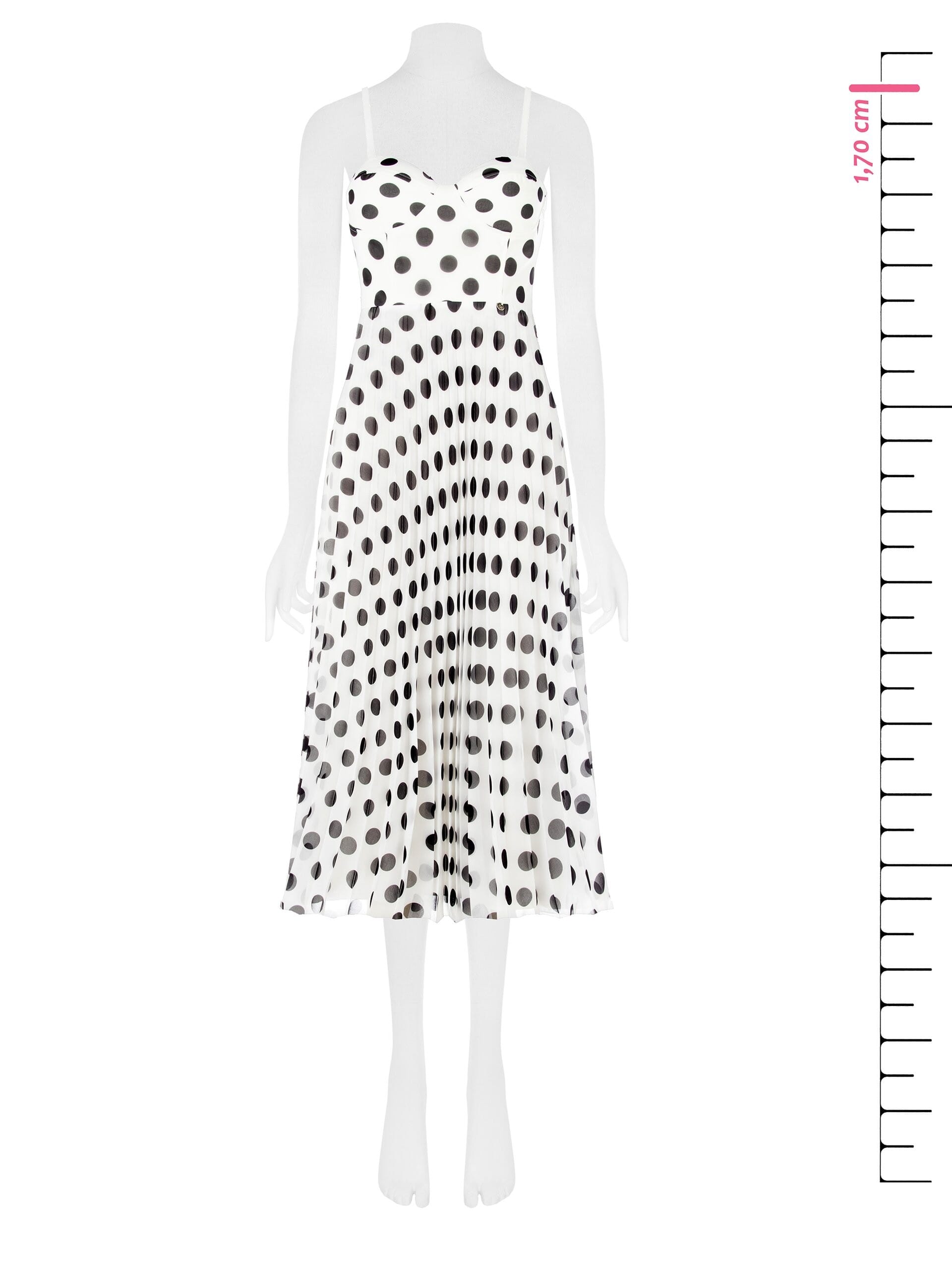 Abito Midi A Ruota Plissé In Georgette Rinascimento