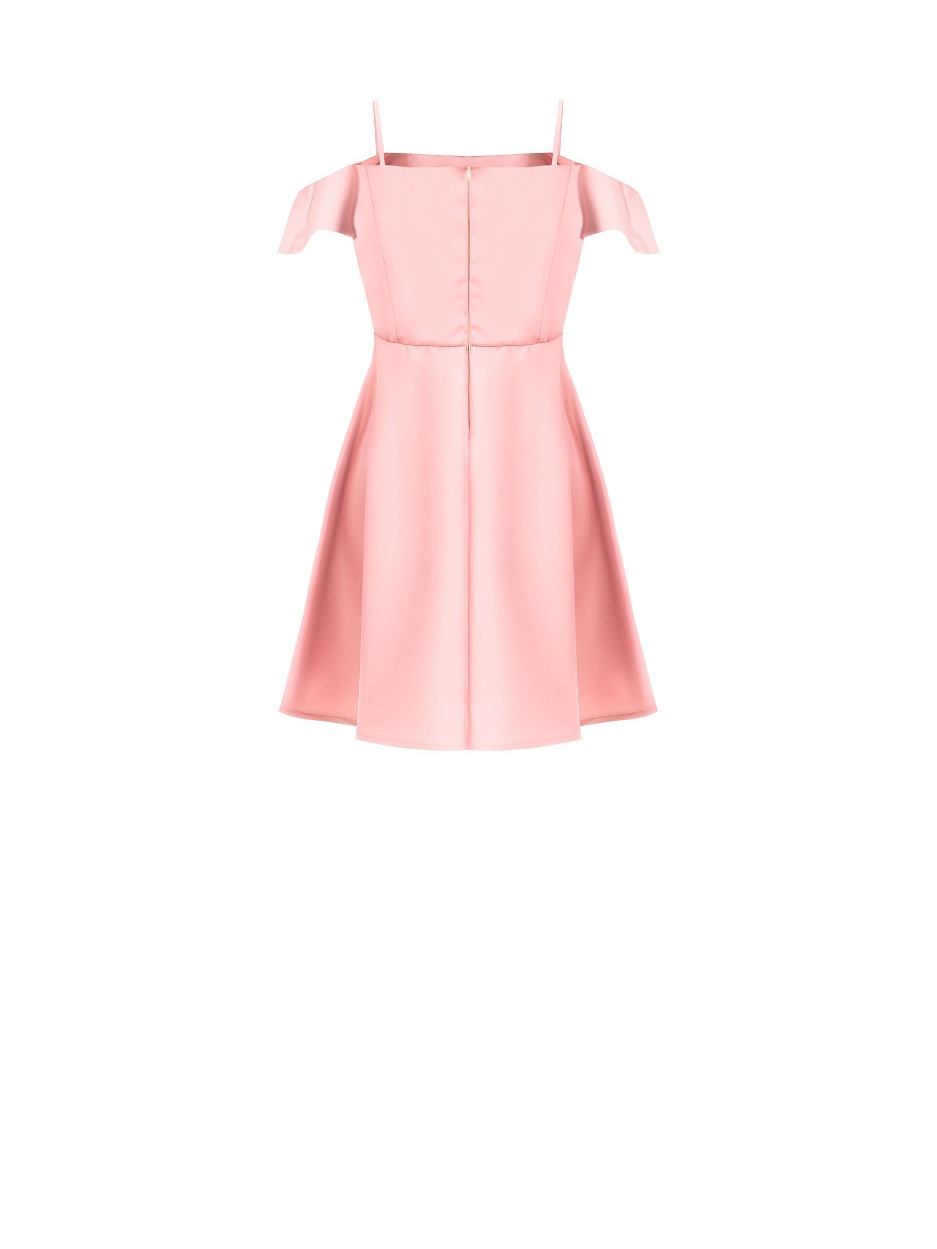 Abito Corto A Ruota In Raso Rinascimento