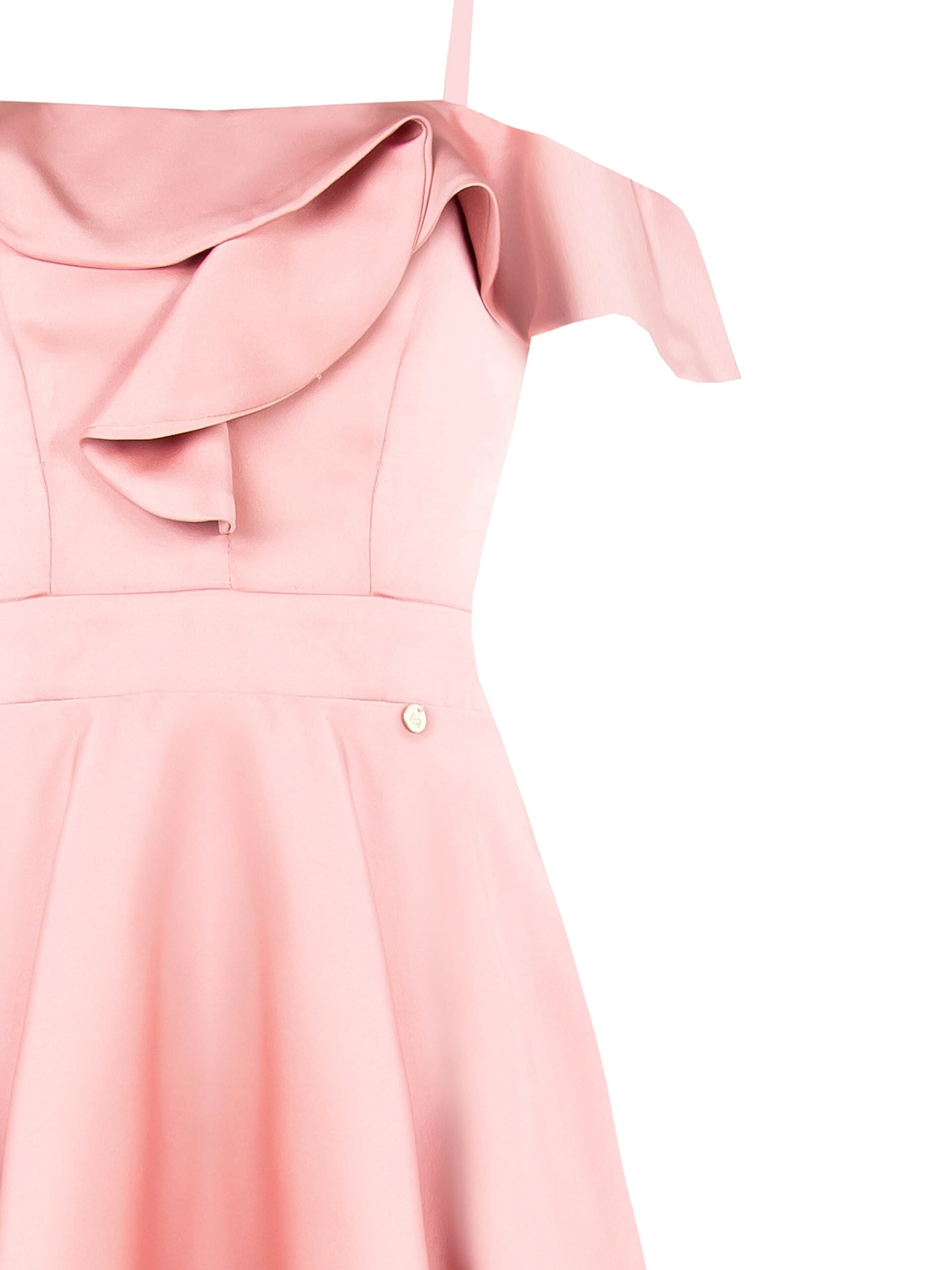 Abito Corto A Ruota In Raso Rinascimento