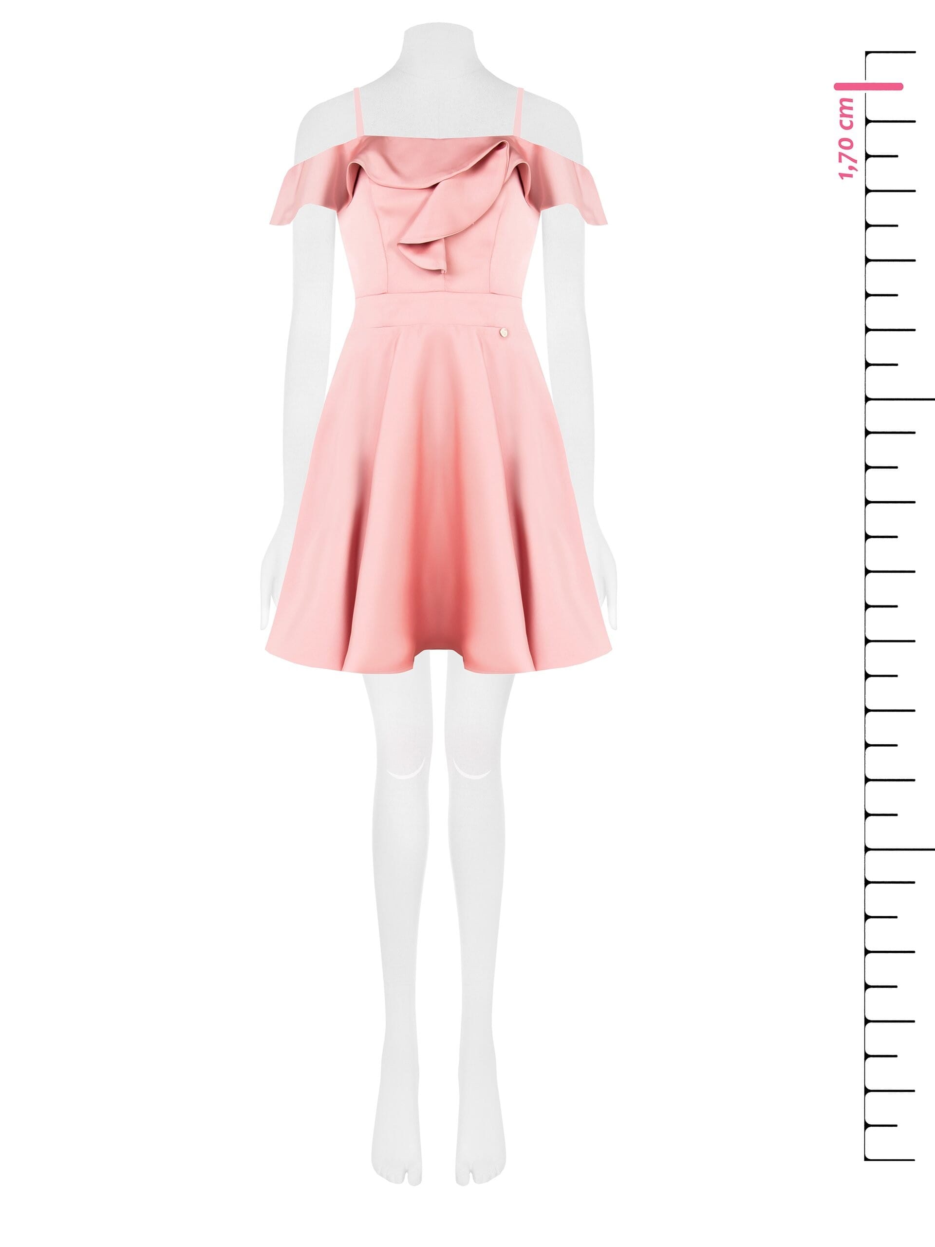 Abito Corto A Ruota In Raso Rinascimento