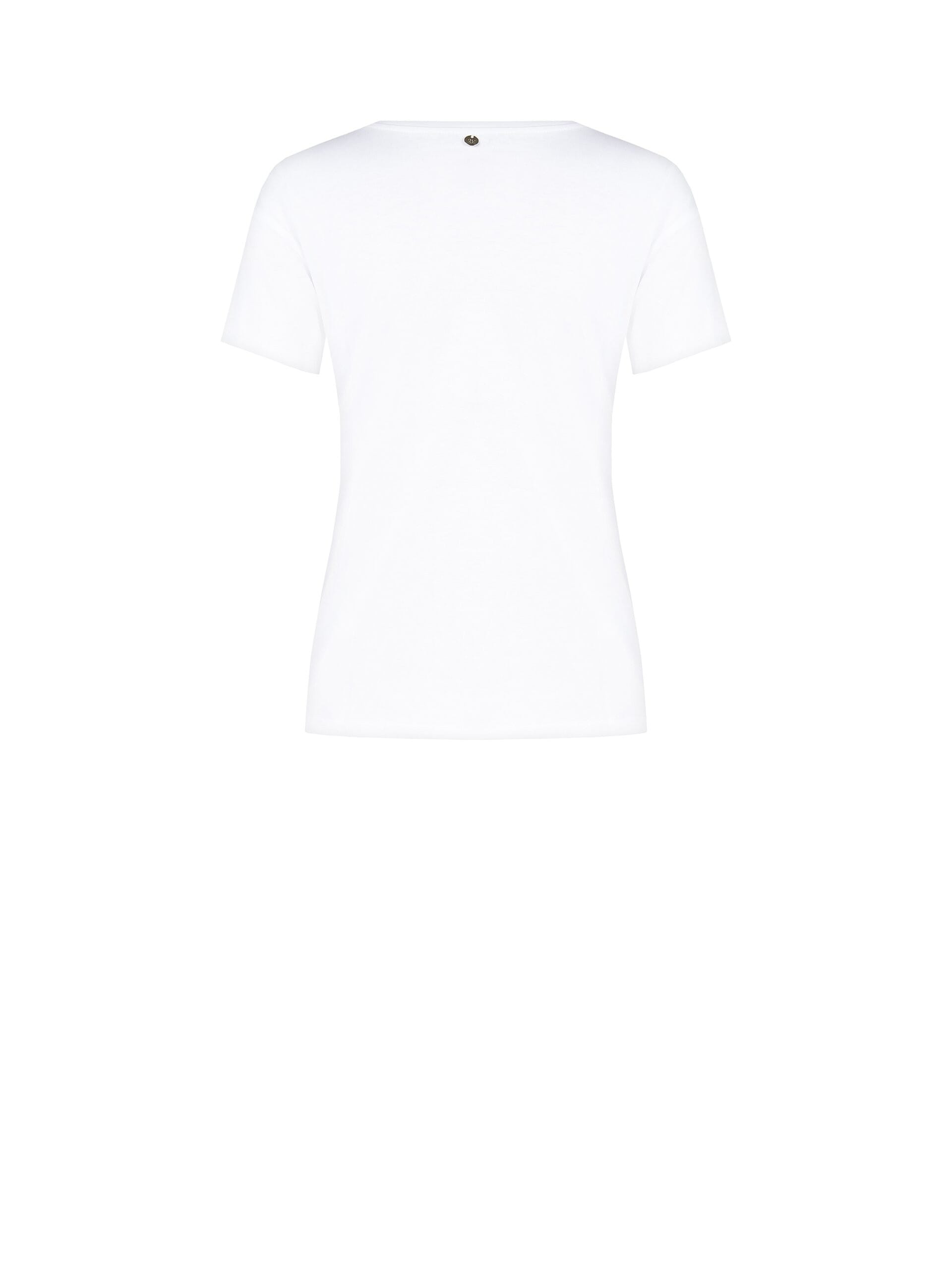 T-Shirt Regular In Cotone Con Slogan Laminato Rinascimento