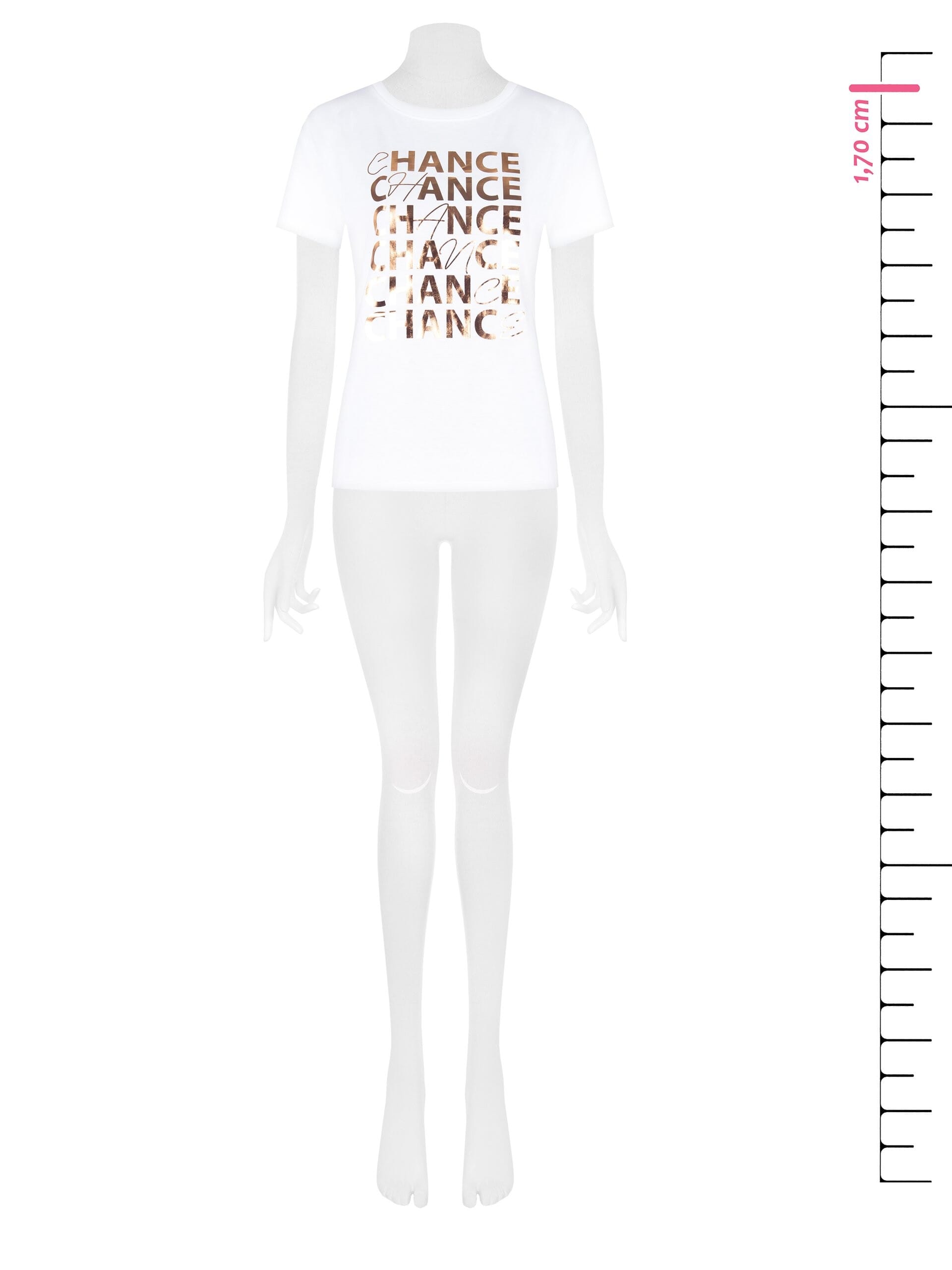 T-Shirt Regular In Cotone Con Slogan Laminato Rinascimento