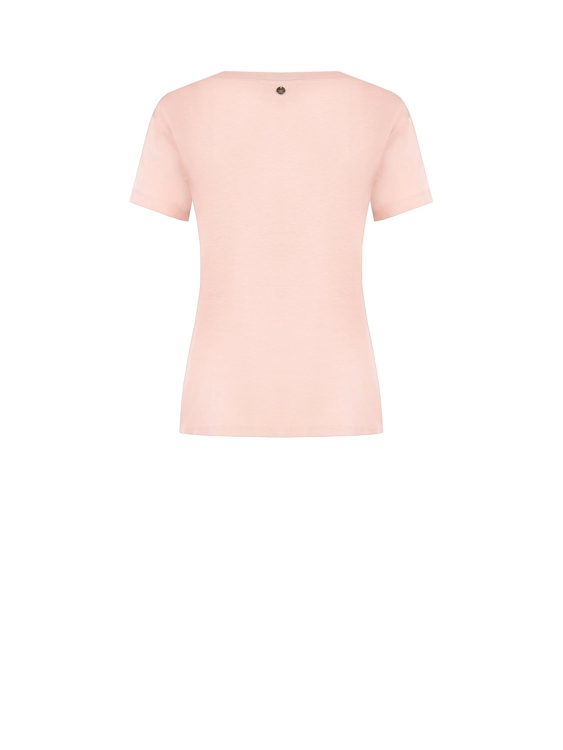 T-Shirt Regular In Cotone Con Slogan Laminato Rinascimento