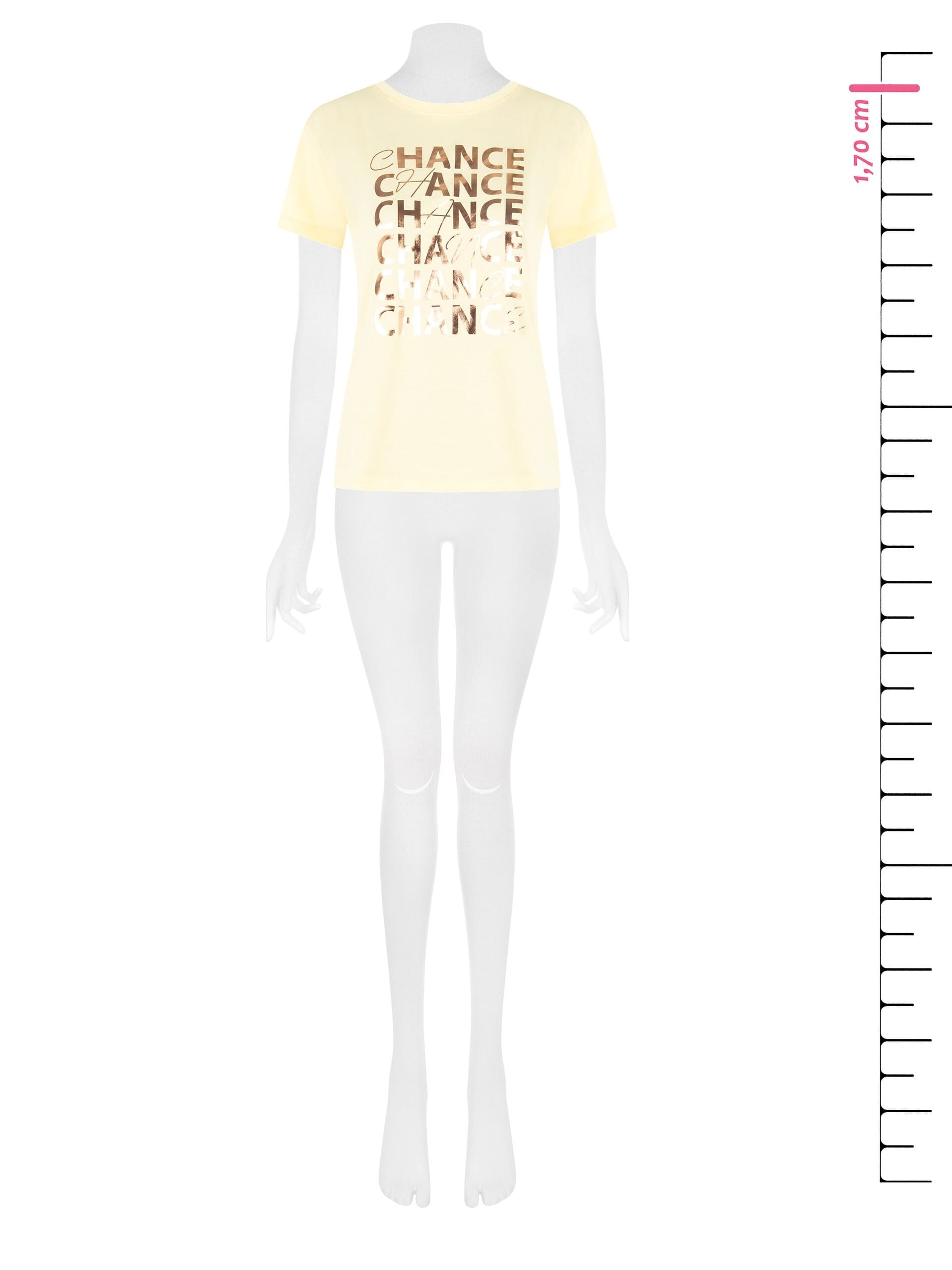 T-Shirt Regular In Cotone Con Slogan Laminato Rinascimento