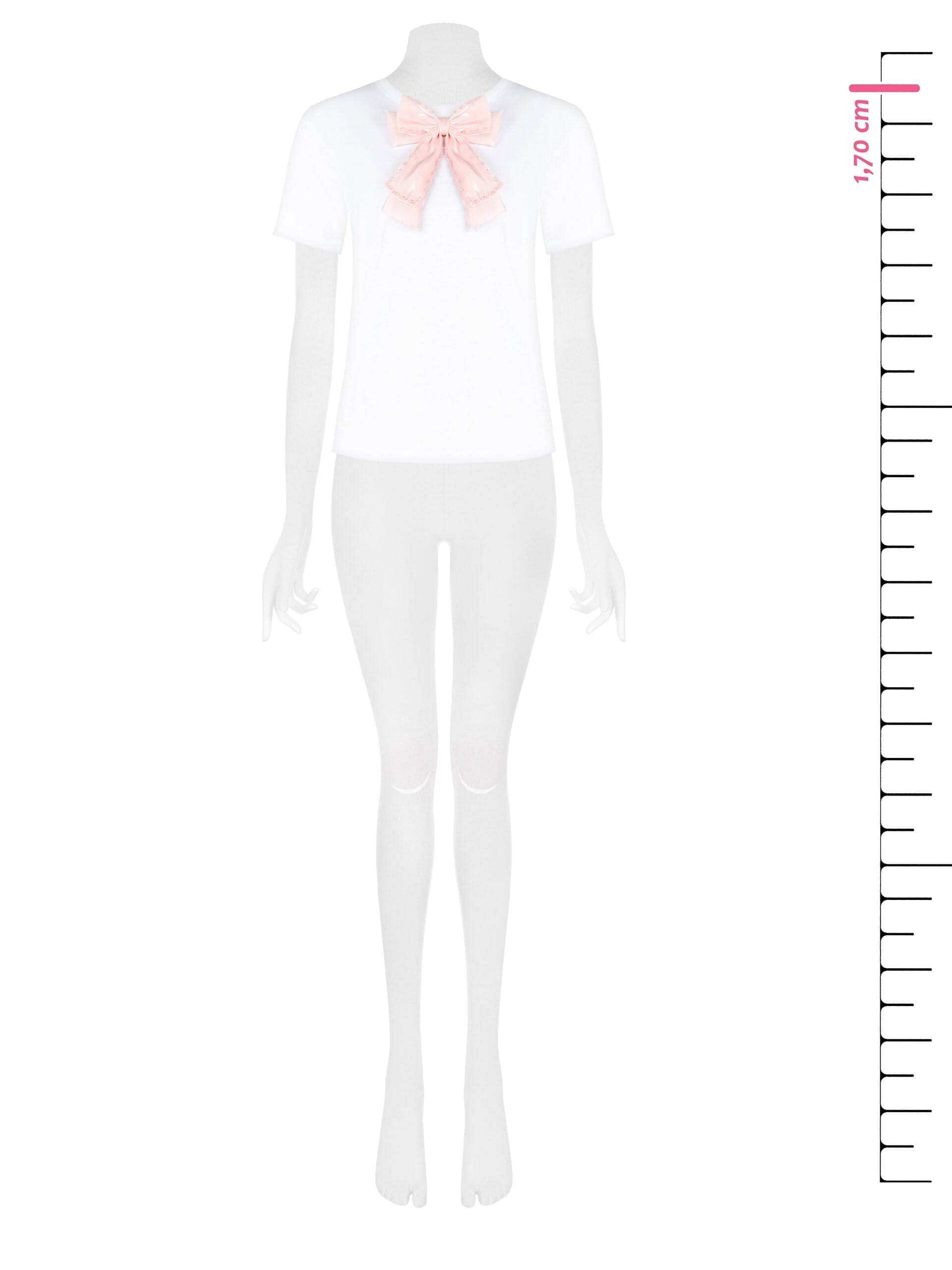 T-Shirt Regular In Cotone Con Spilla Fiocco In Chiffon Rinascimento