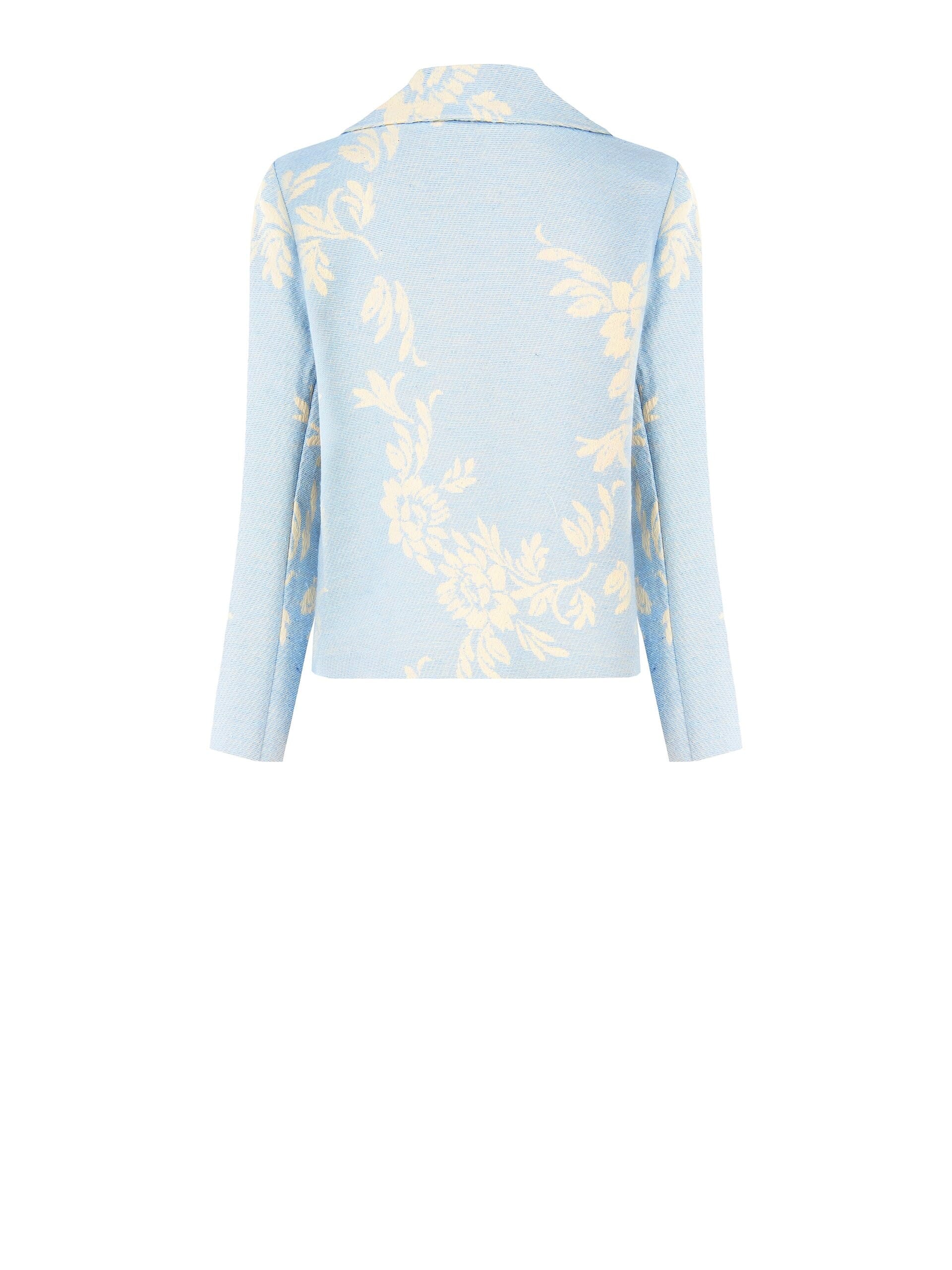 Giacca Over In Misto Cotone Jacquard Con Tasche Rinascimento