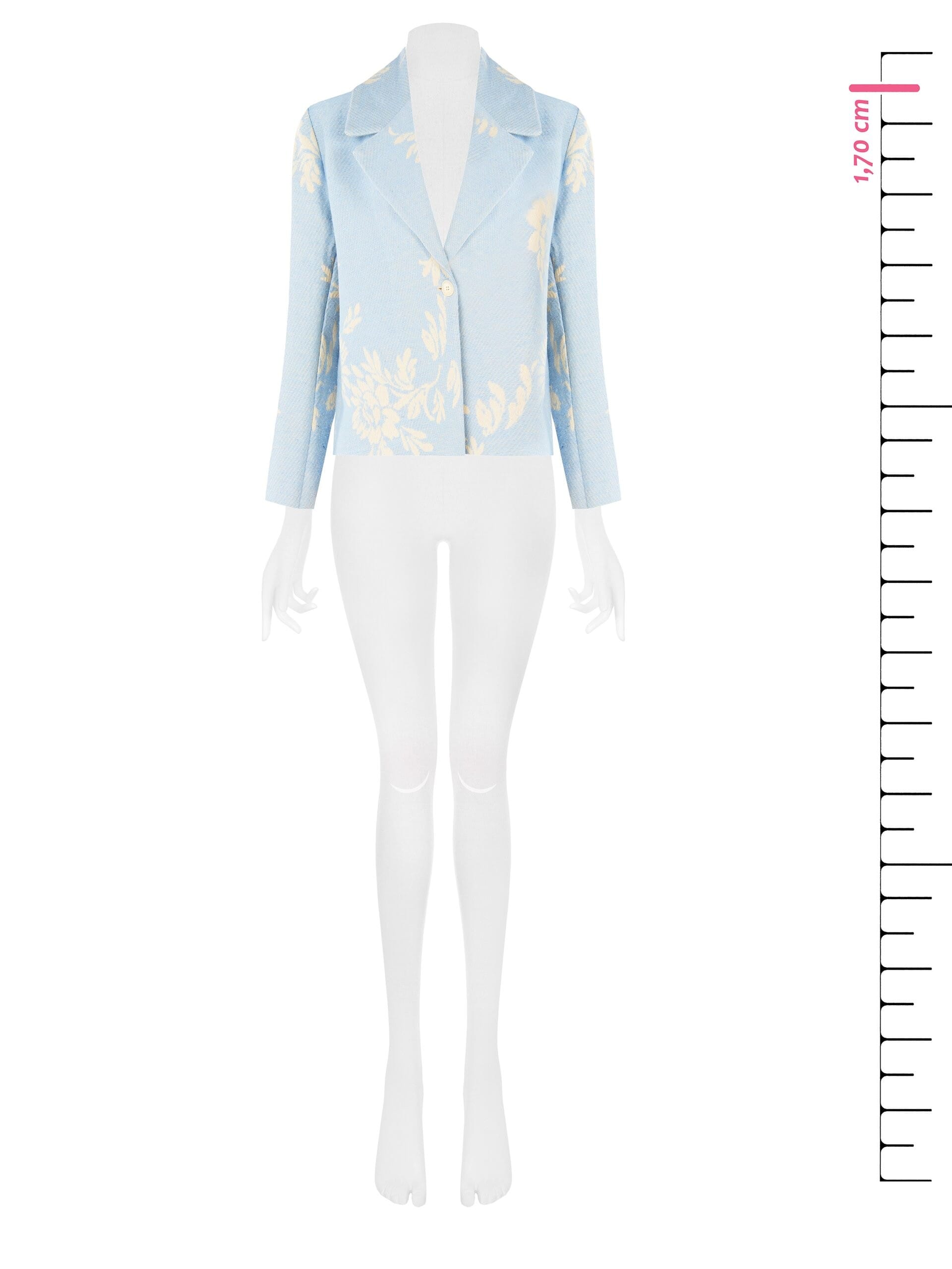 Giacca Over In Misto Cotone Jacquard Con Tasche Rinascimento