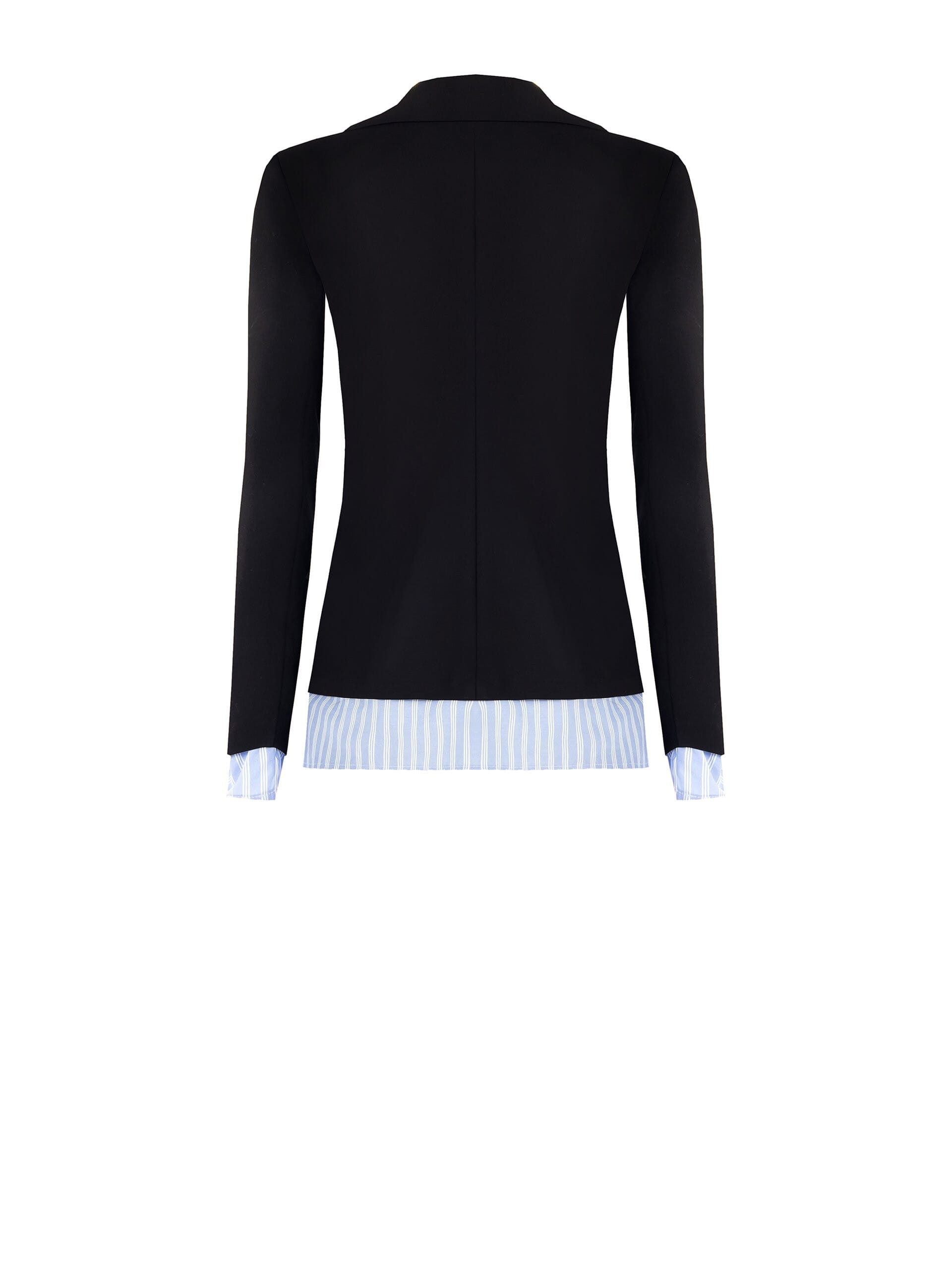 Giacca Blazer In Poliviscosa Con Inserti A Righe Rinascimento