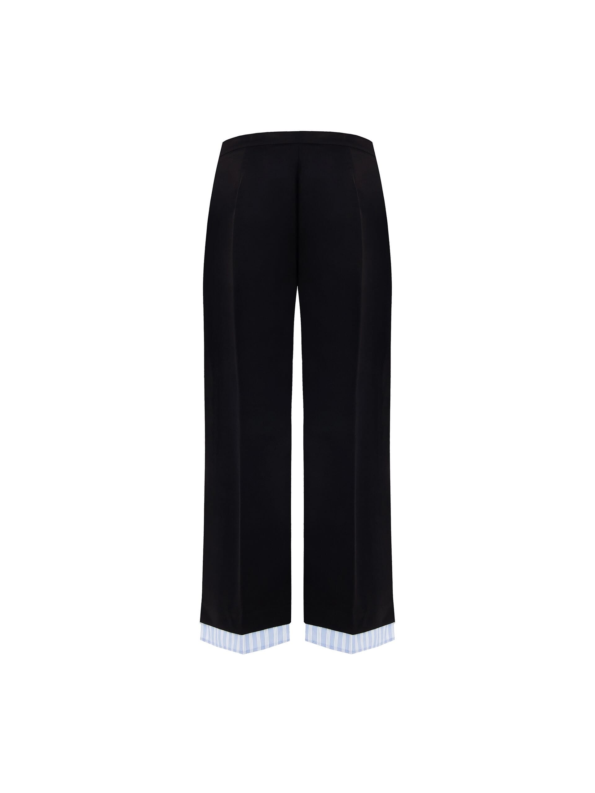 Pantaloni Palazzo In Poliviscosa Con Inserto A Righe E Tasche Rinascimento