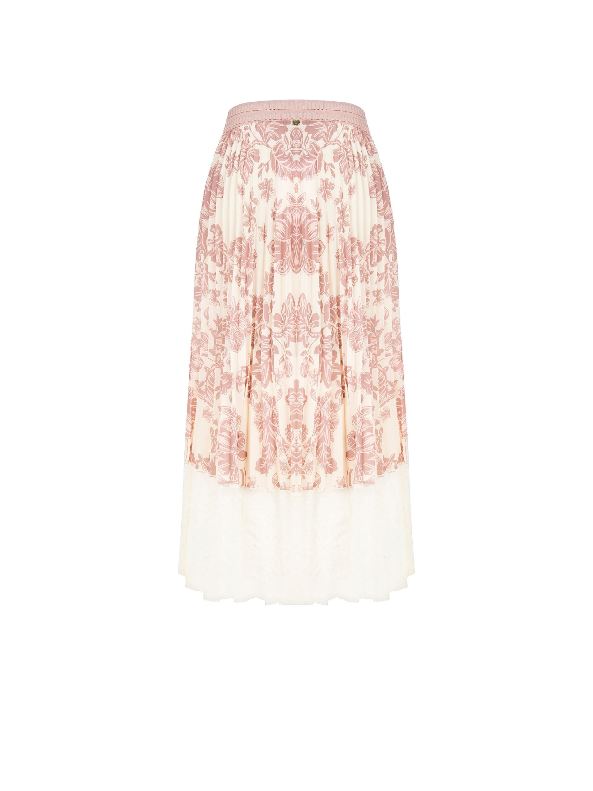 Gonna Midi Plissé Con Pizzo Rinascimento