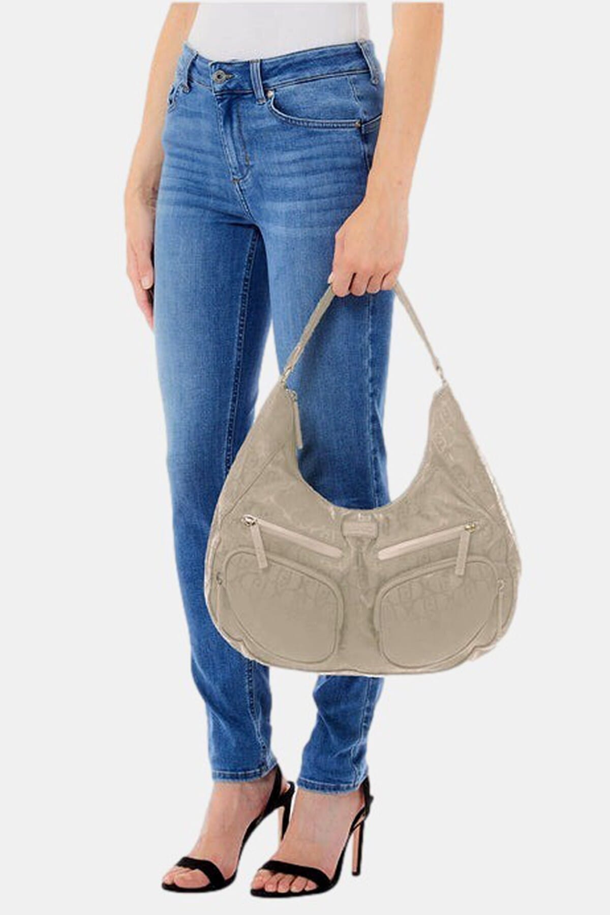 Liu Jo Jacquard Nylon Shoulder Bag