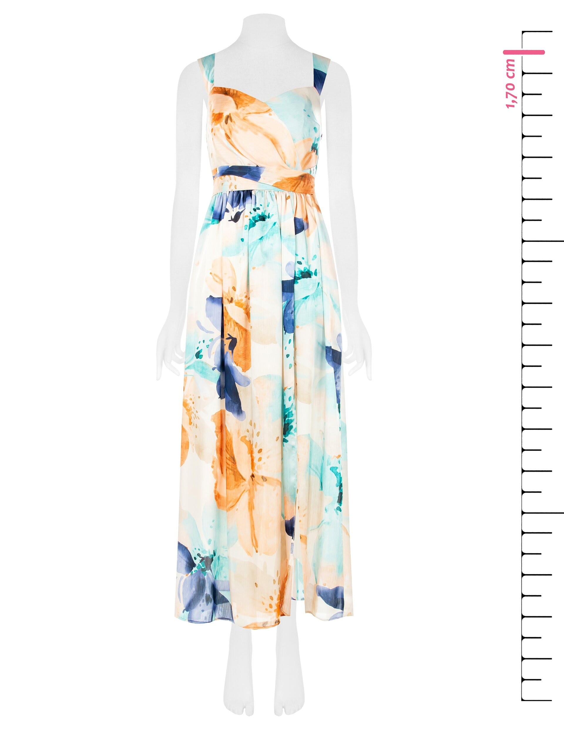 Abito Lungo A Ruota In Raso A Pieghe Mini Con Fiocco Dietro Rinascimento