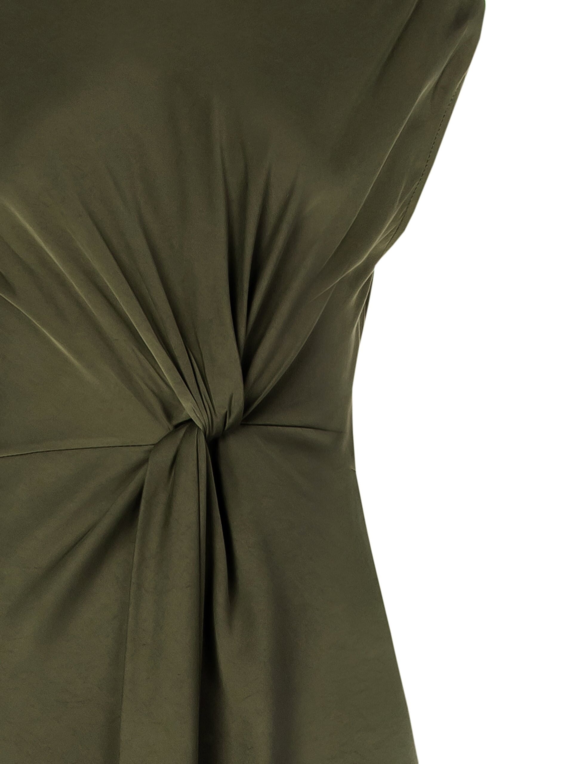 Abito In Tessuto Scivolato Con Spacco E Nodo Frontale Rinascimento