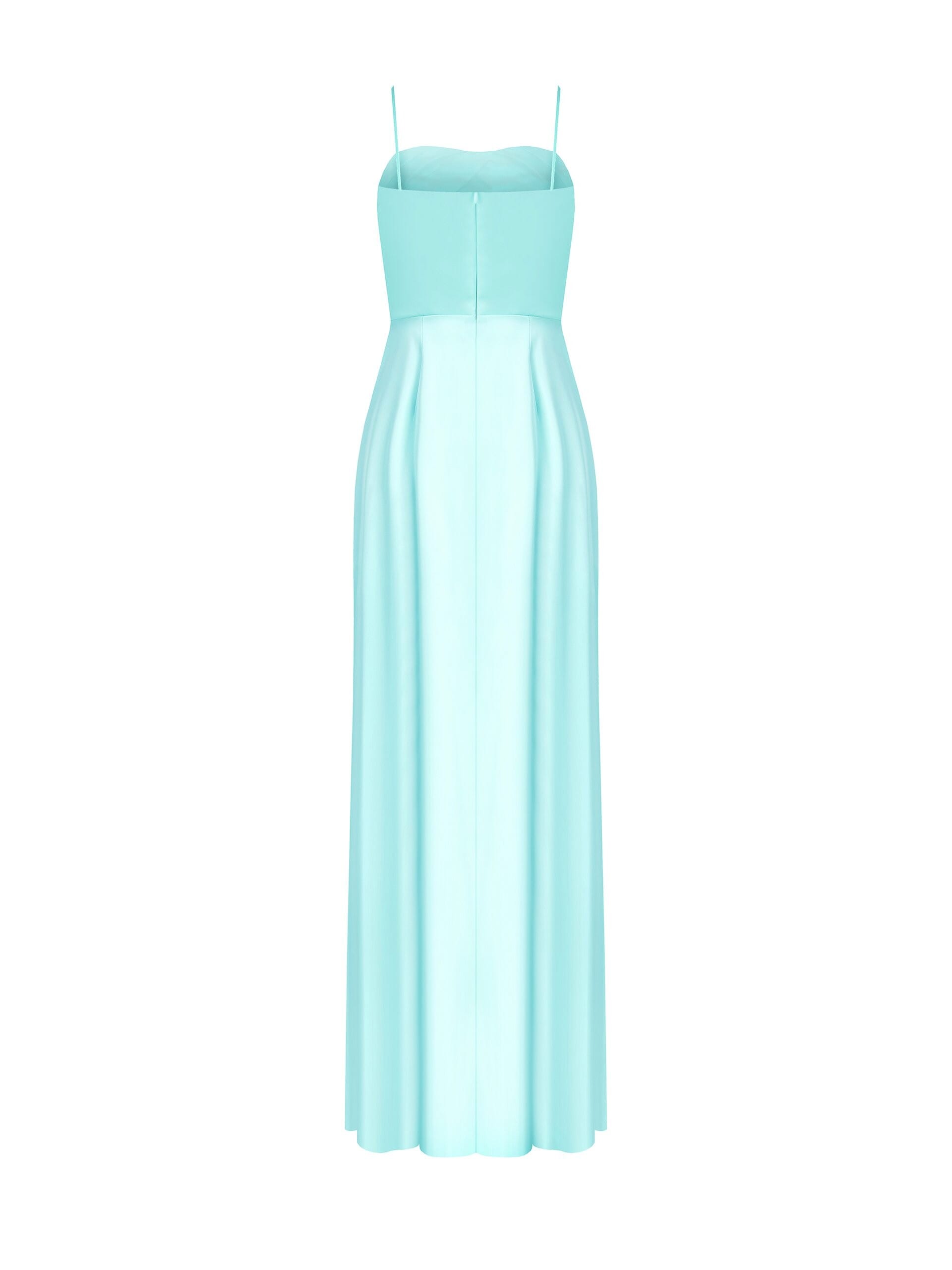 Abito Lungo In Raso Rinascimento