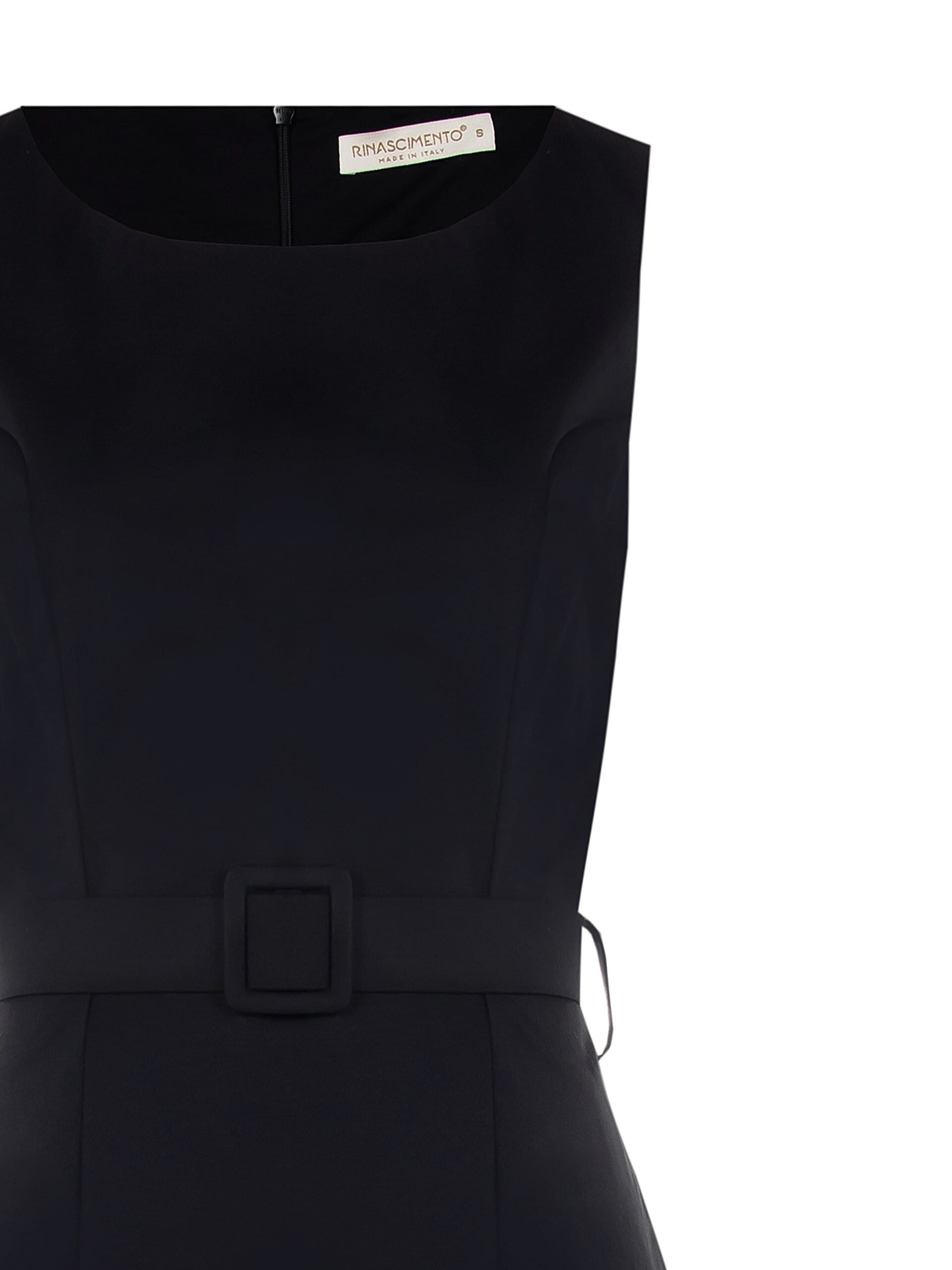 Abito Corto A Tubino In Misto Cotone Con Cintura Rigida Coordinata Rinascimento