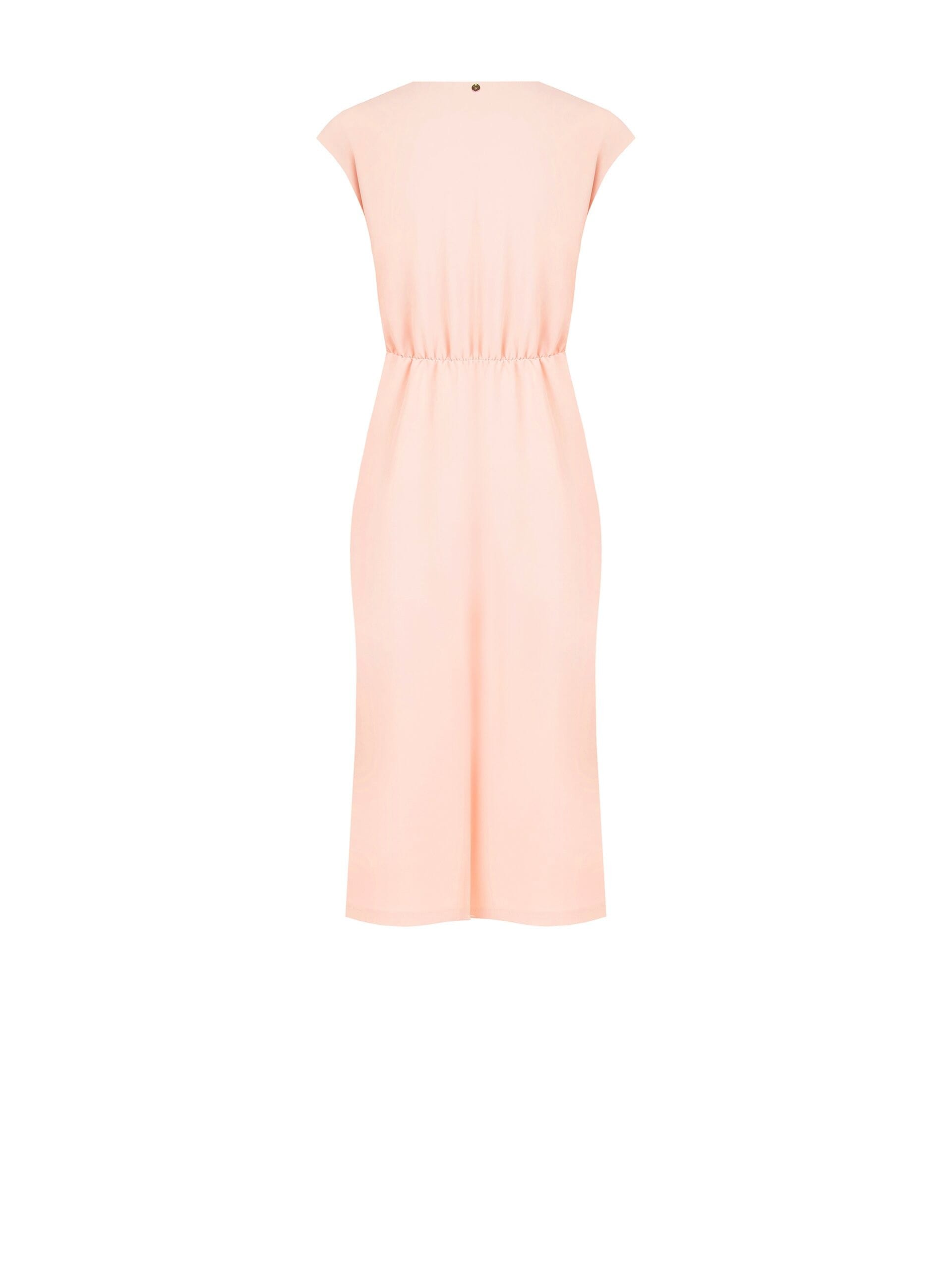 Abito Midi In Tessuto Fluido Con Scollo A V Rinascimento