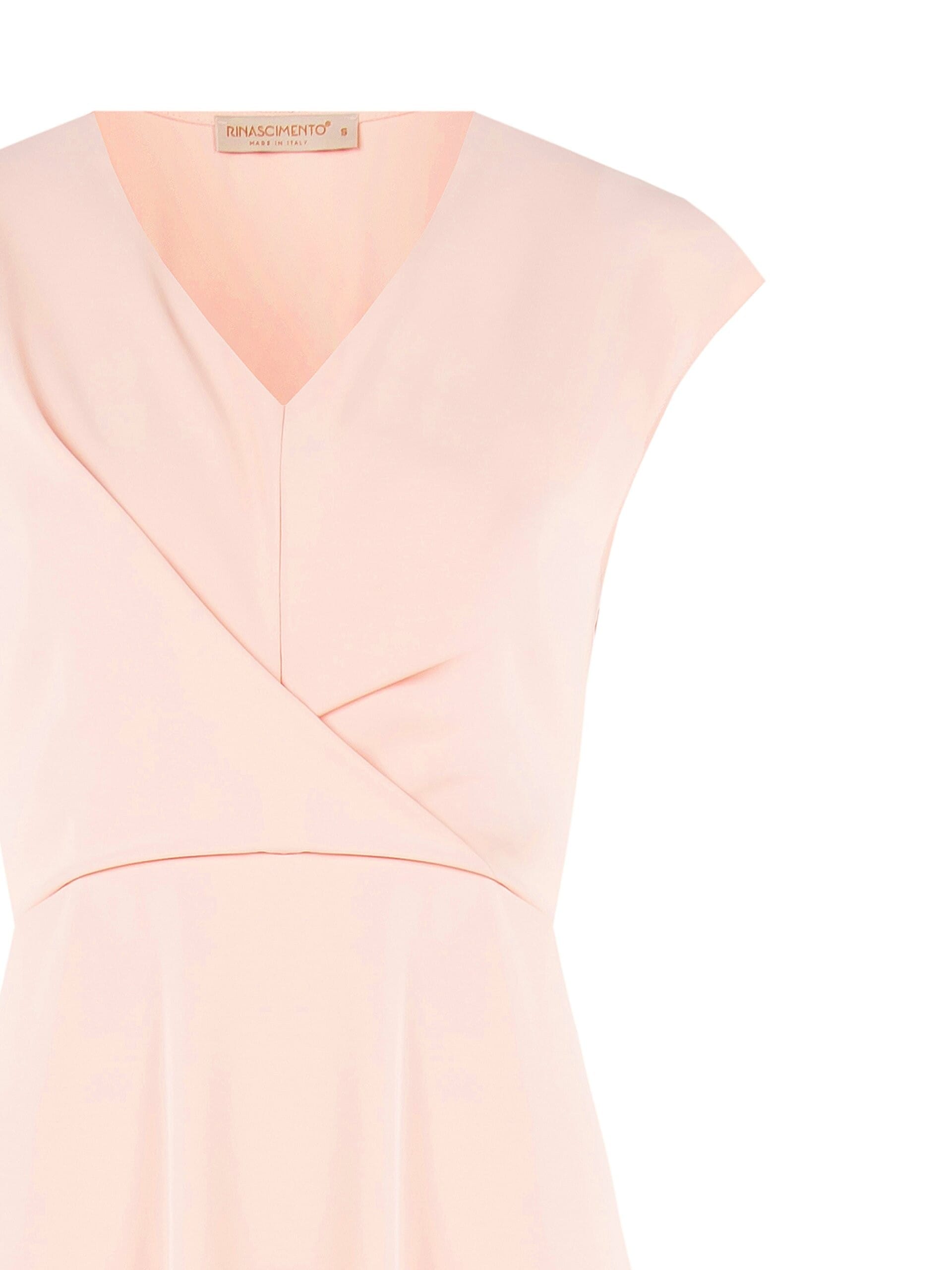 Abito Midi In Tessuto Fluido Con Scollo A V Rinascimento