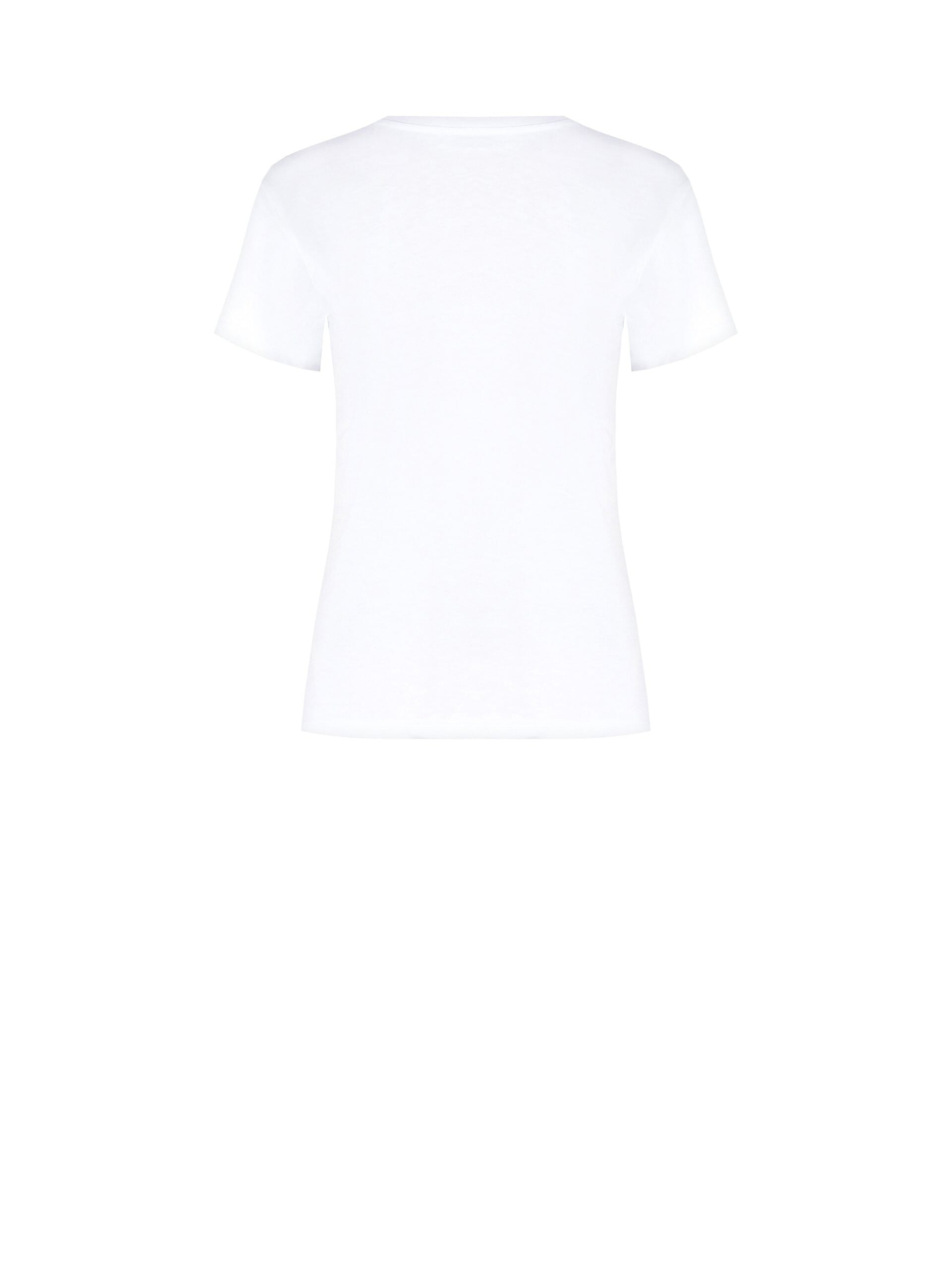 T-Shirt Regular In Cotone Con Stampa Dog E Strass Rinascimento