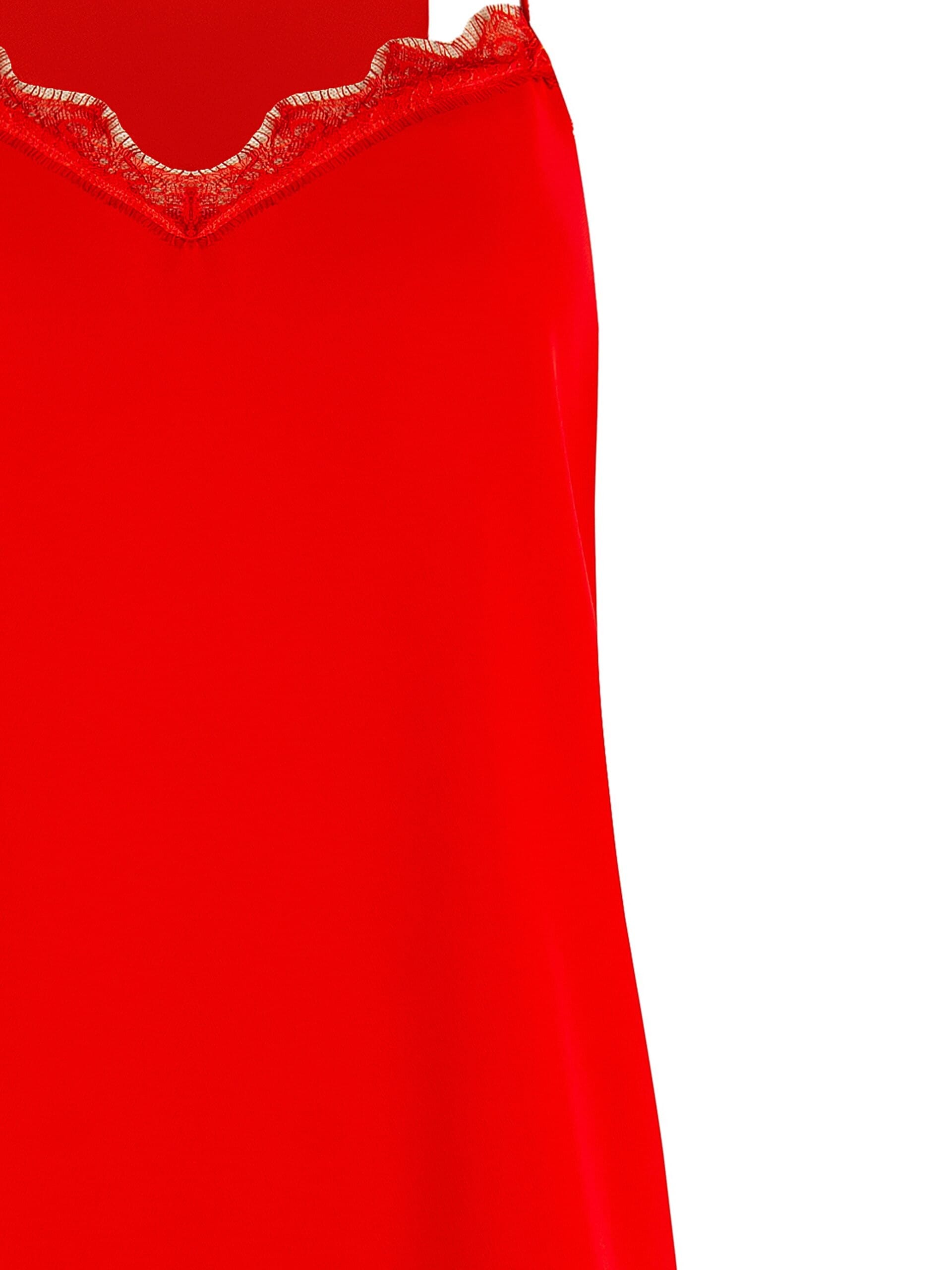 Top Sfiancato In Tessuto Fluido Con Pizzo Rinascimento