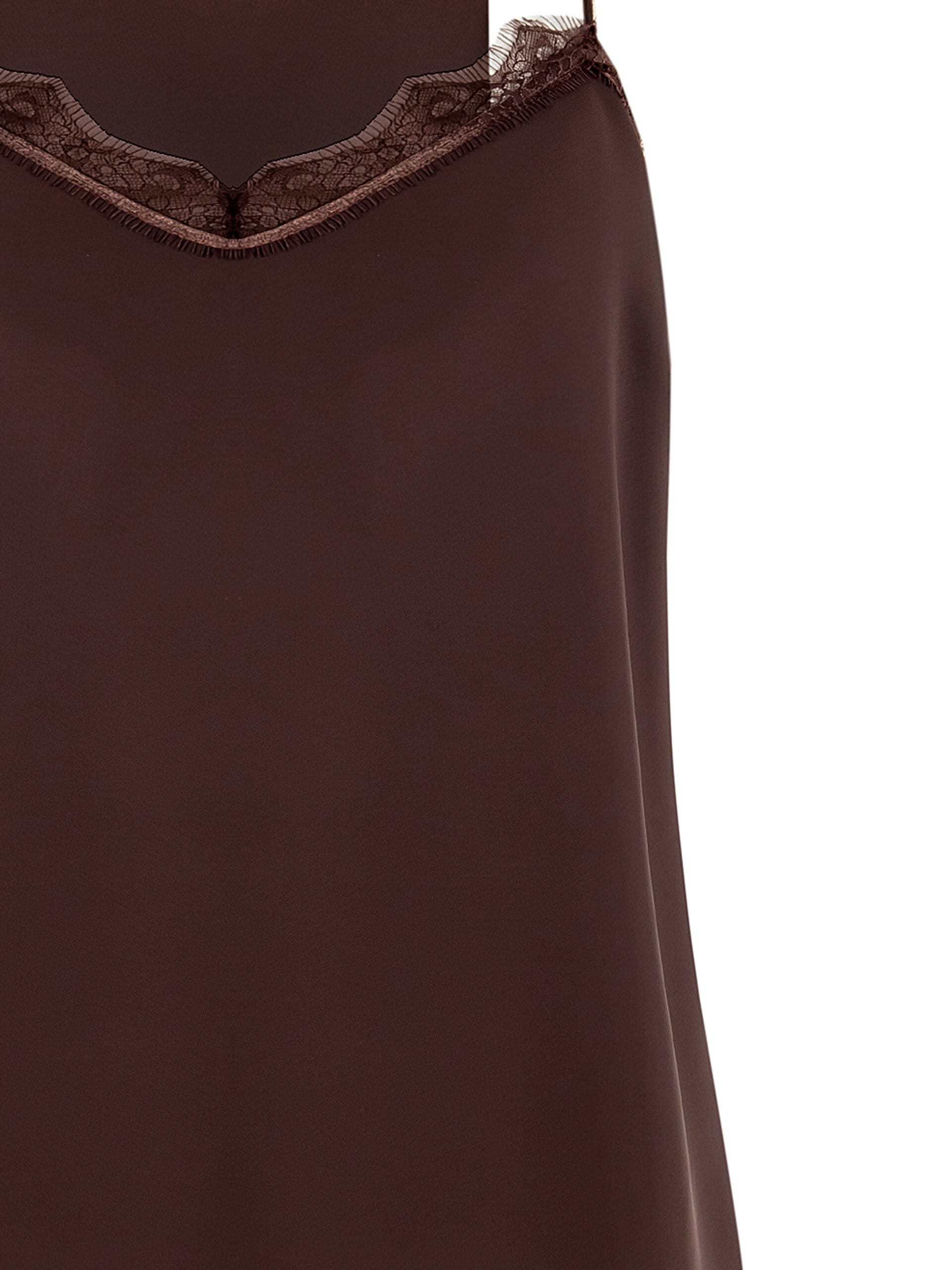 Top Sfiancato In Tessuto Fluido Con Pizzo Rinascimento