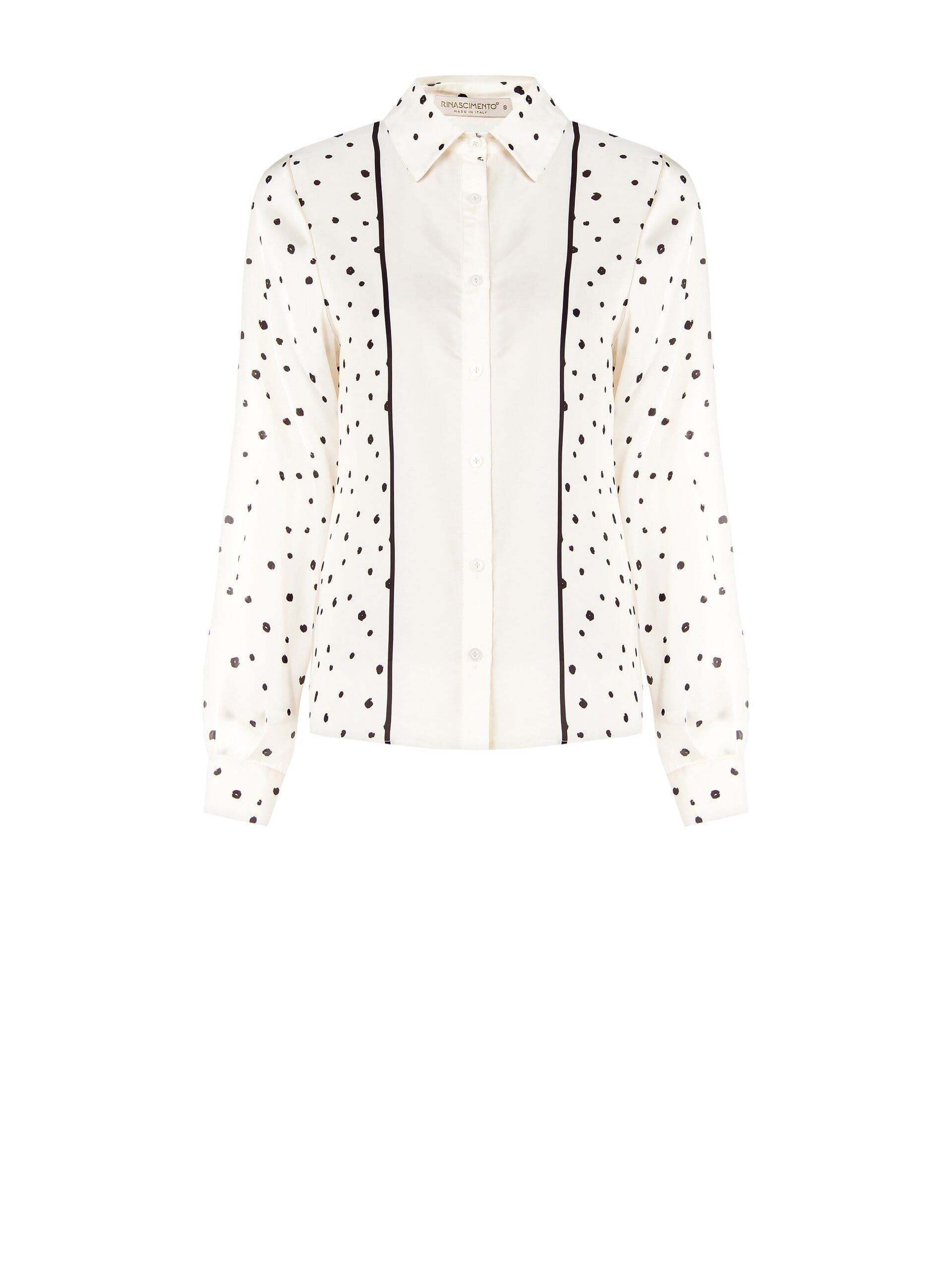 Irregular Polka Dot Satin Shirt Rinascimento